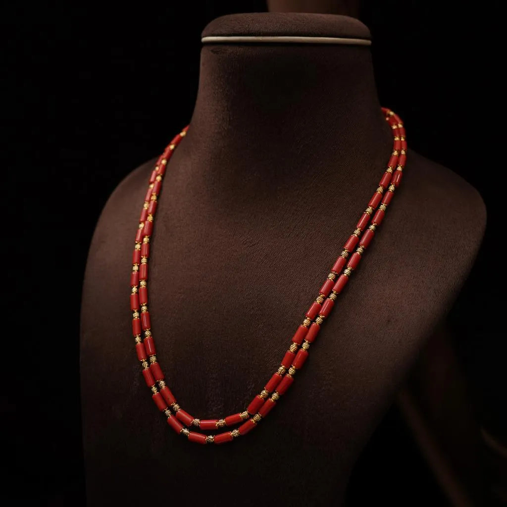 Nidhi Beaded Coral Necklace