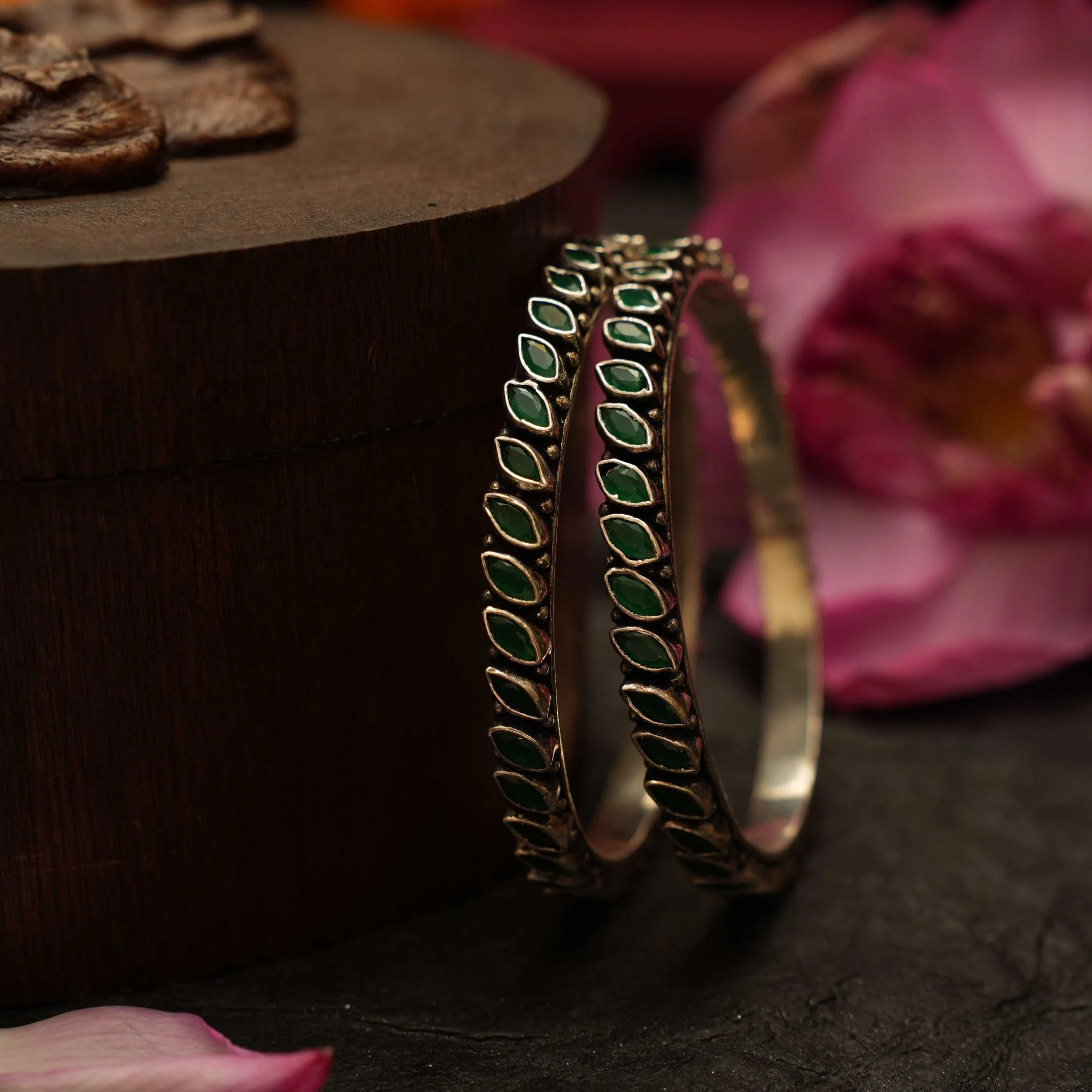 Nidhi Silver Oxidised Bangles
