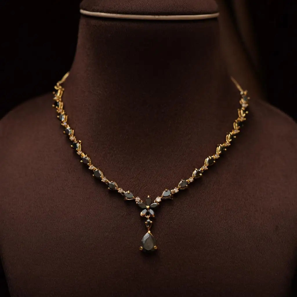 Niharika Zircon Black Necklace
