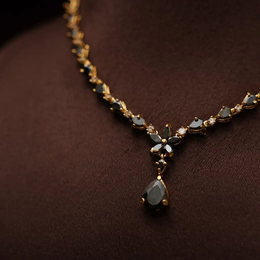 Niharika Zircon Black Necklace