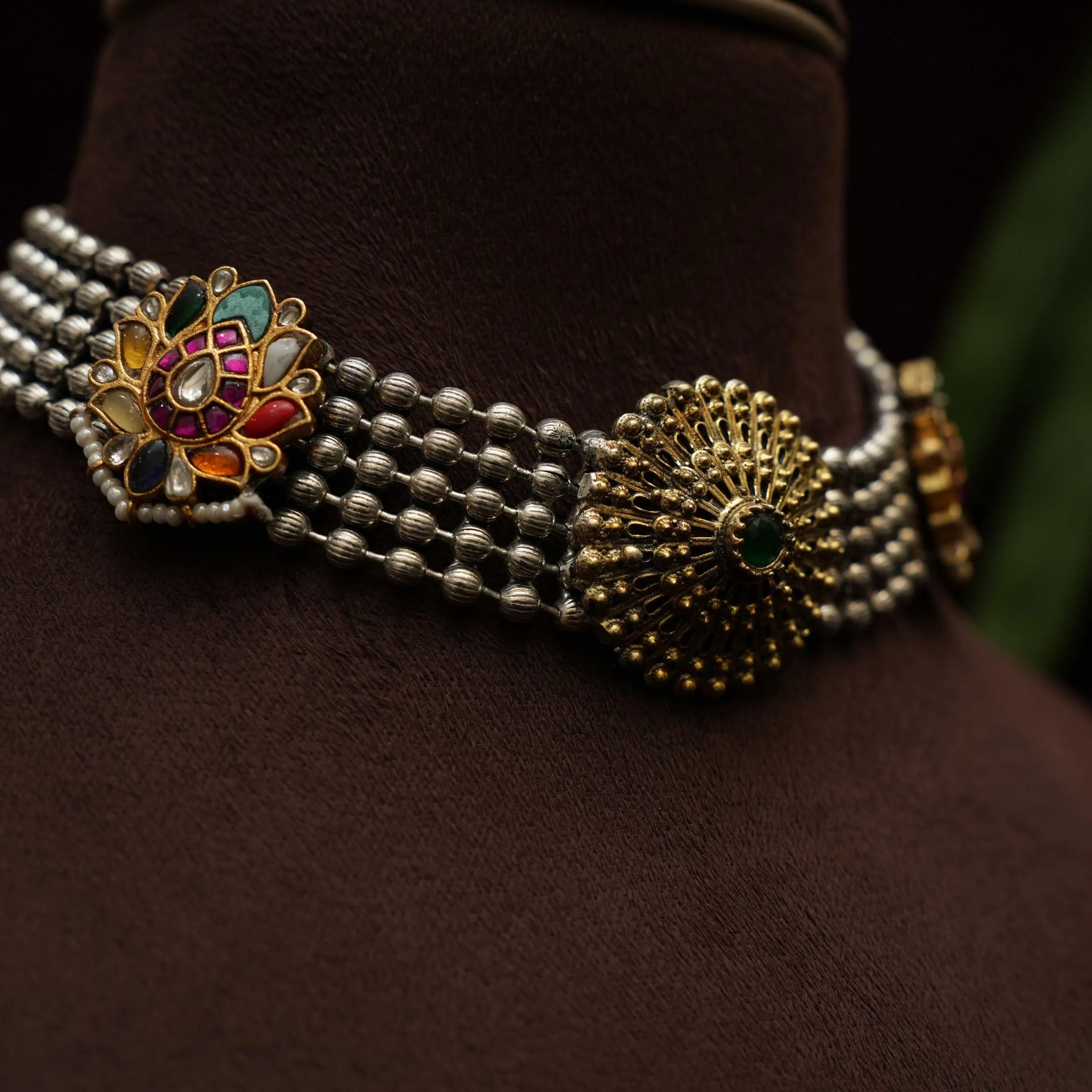 Nihit Antique Dual Tone Choker