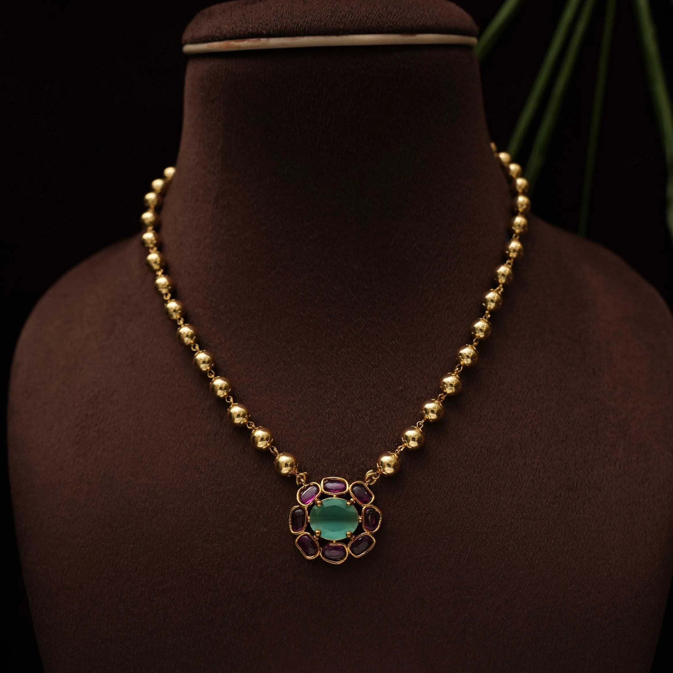 Nikitha Antique Necklace - Turquoise