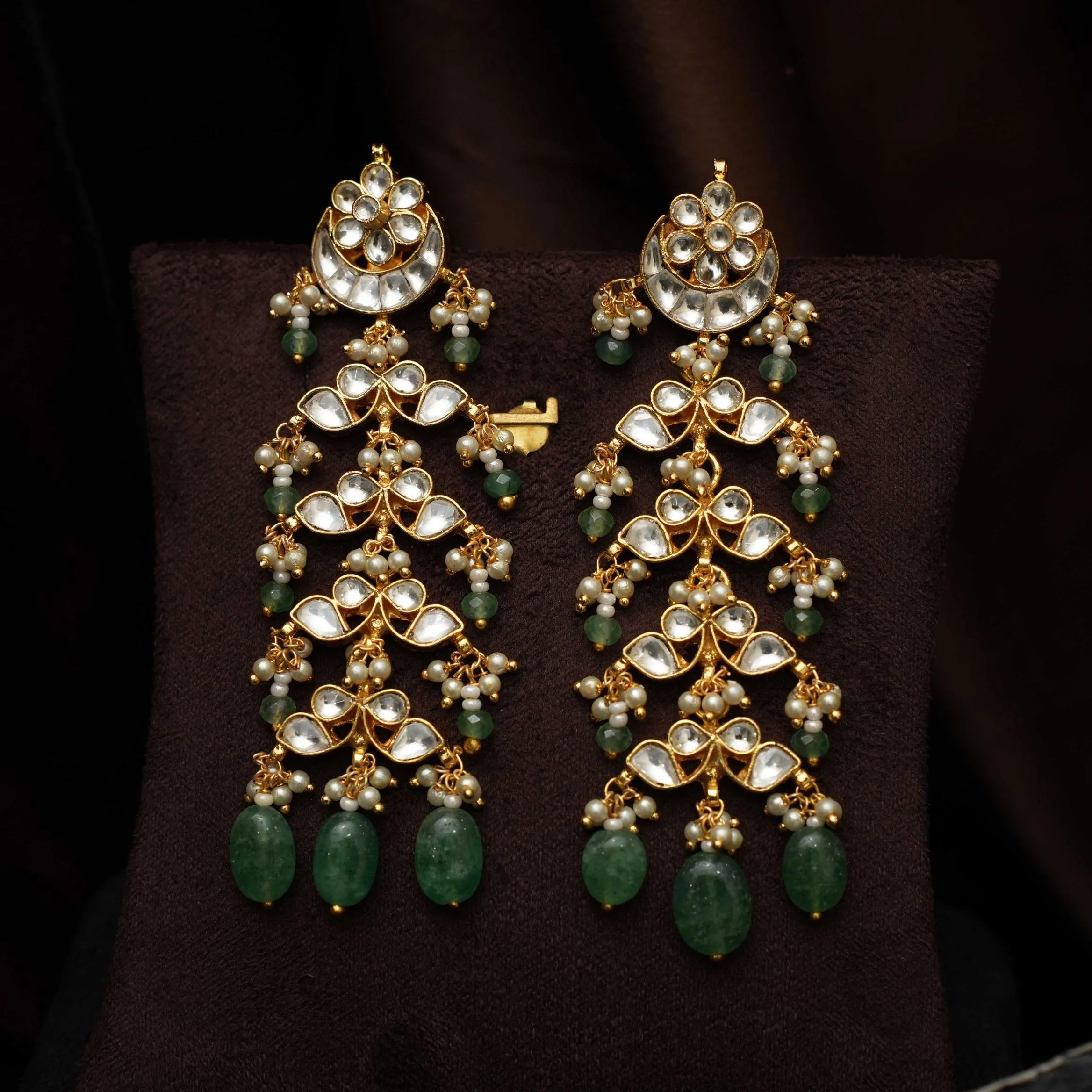 Niksha Polki Chandbali Earrings