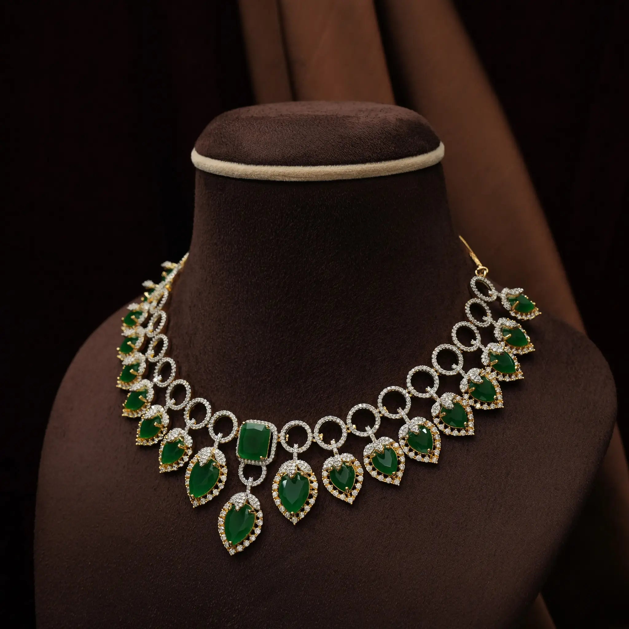 Nila Zircon Necklace - Green