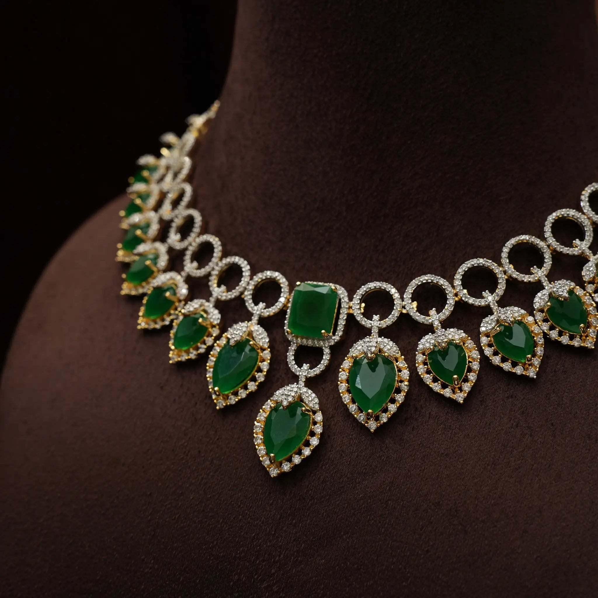 Nila Zircon Necklace - Green