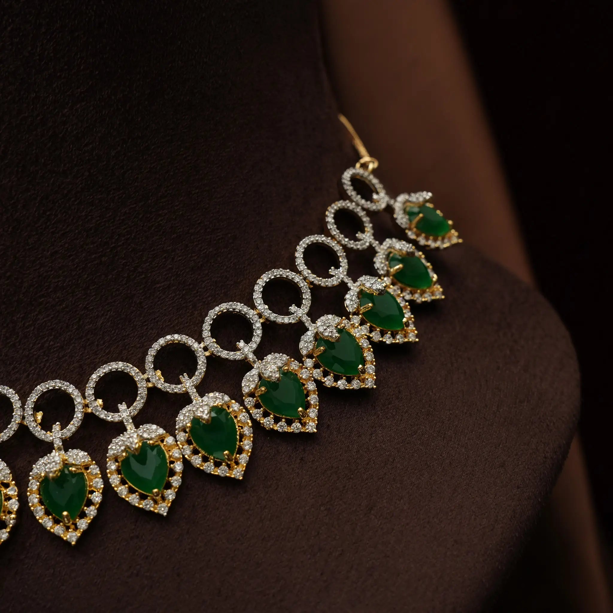Nila Zircon Necklace - Green