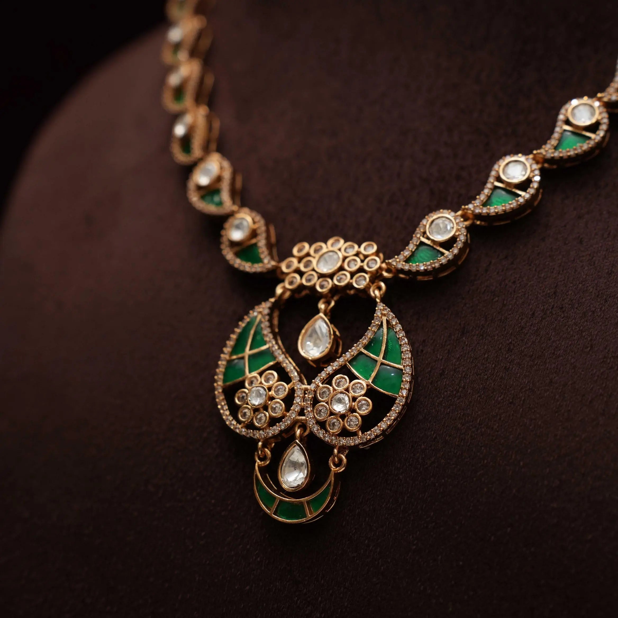 Nilani Polki Necklace - Green