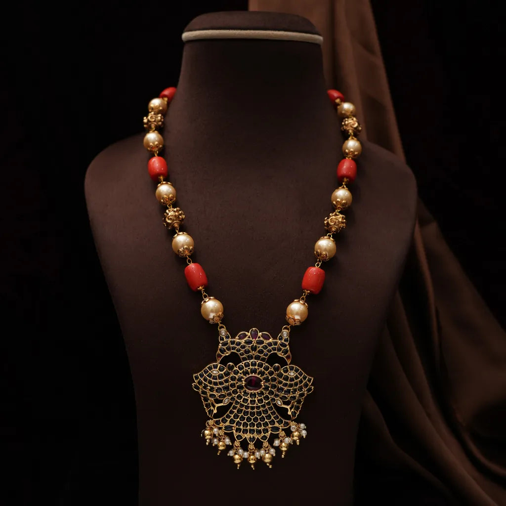 Nilima Antique Coral Necklace