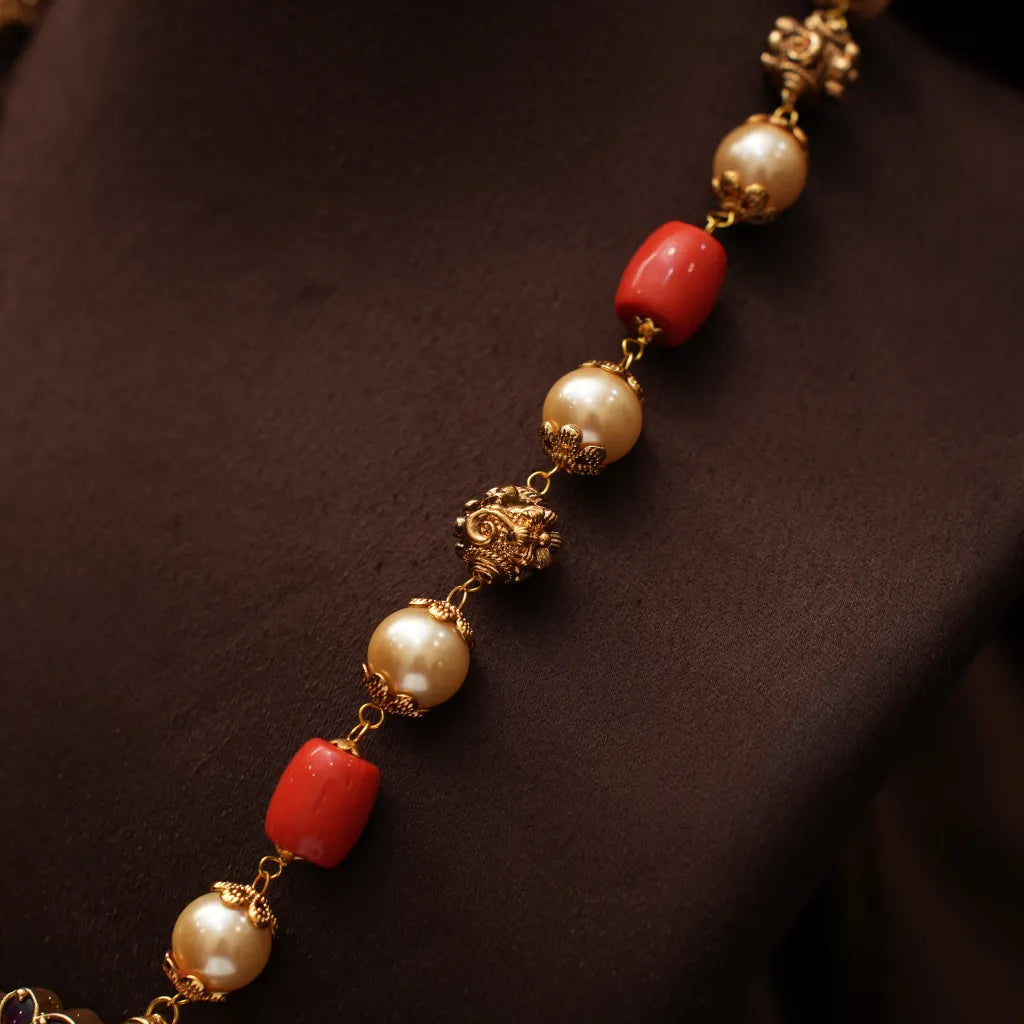 Nilima Antique Coral Necklace