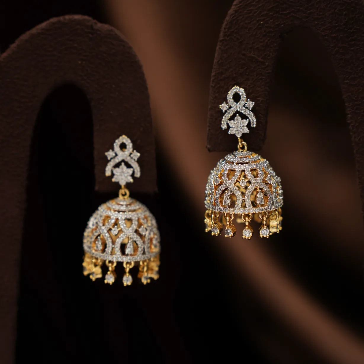 Nina Zircon Jhumka Earrings