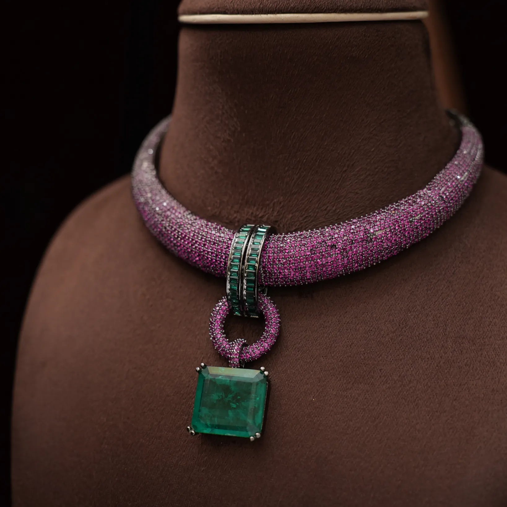 Nirali Zircon Hasli Necklace Set