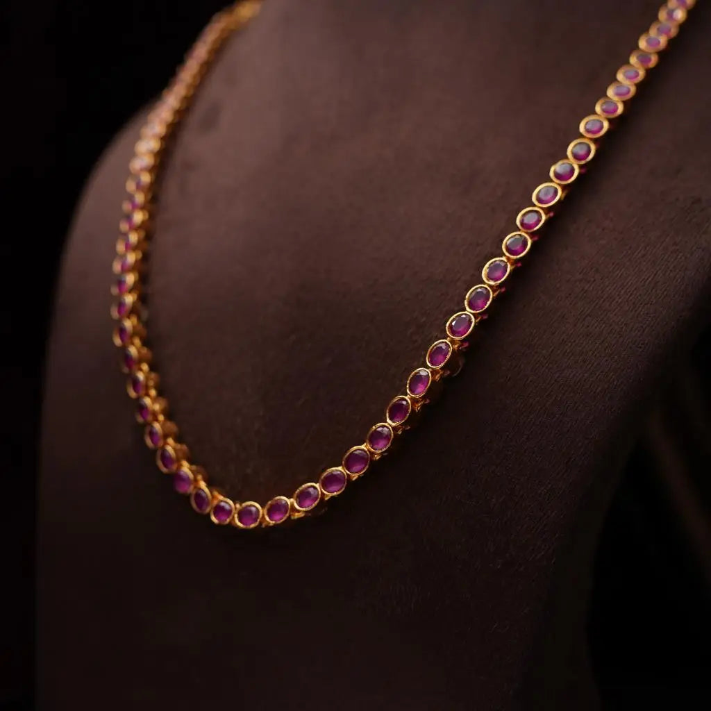 Nishita Silver Reversible Necklace