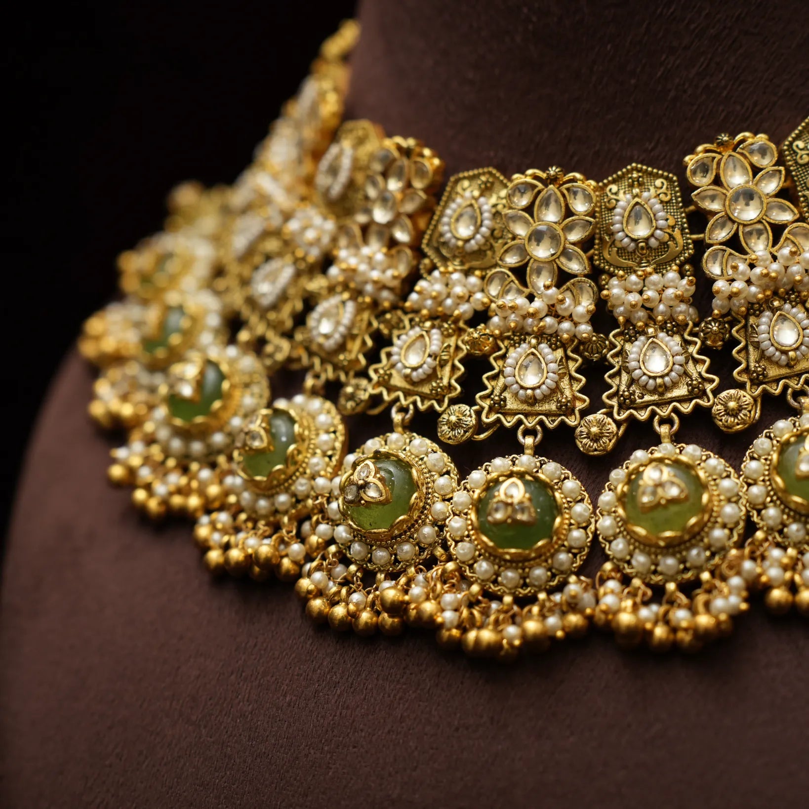 Nithila Polki Statement Necklace