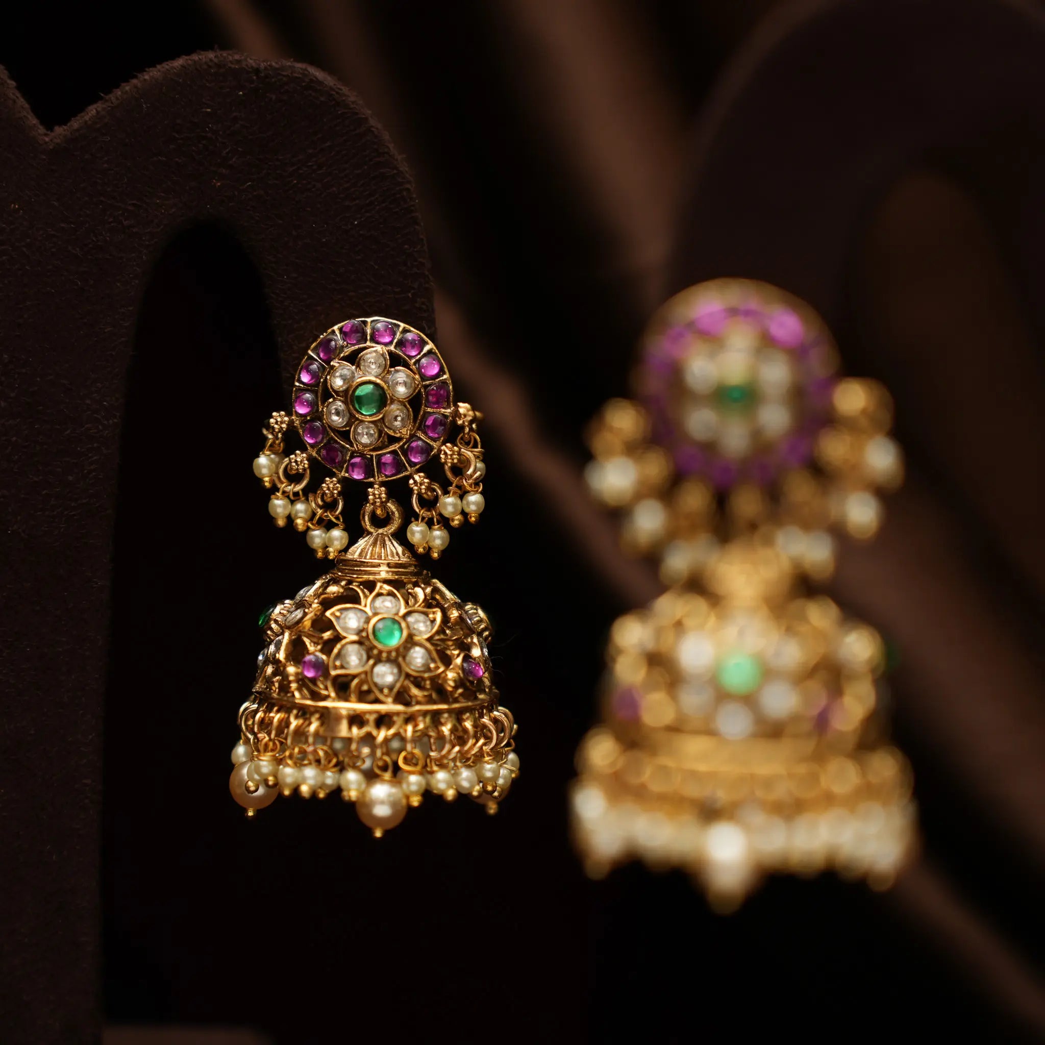 Niyara Antique Jhumka Earrings