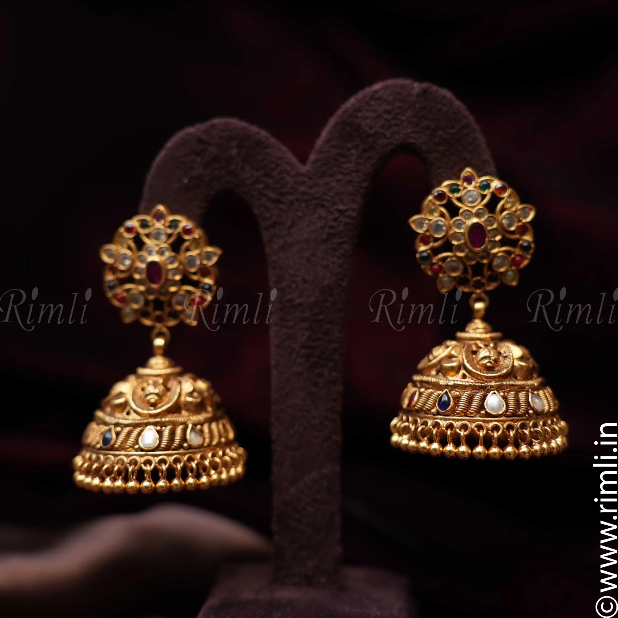 Niyathi Silver Jhumka Earrings