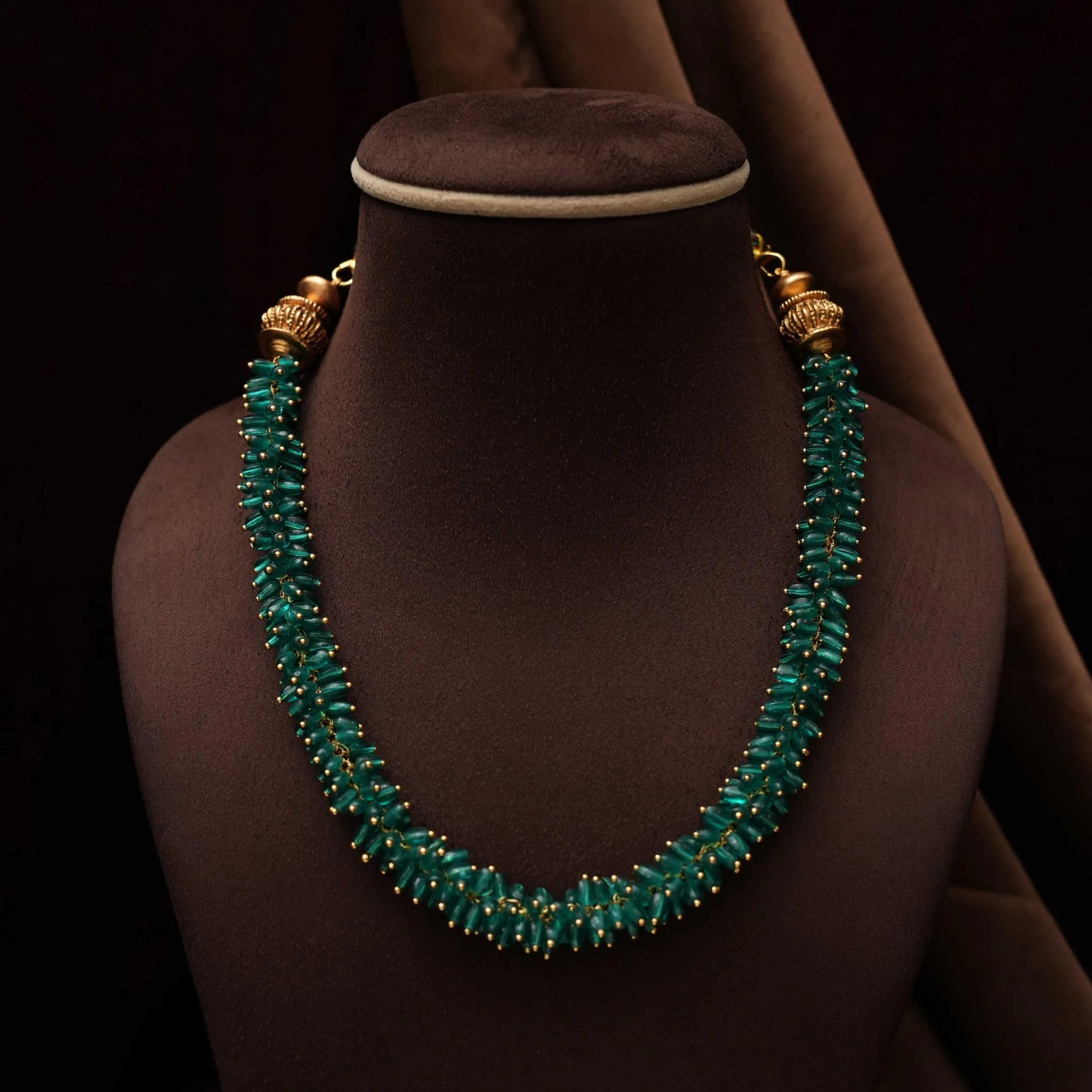 Onella Beaded Necklace - Green