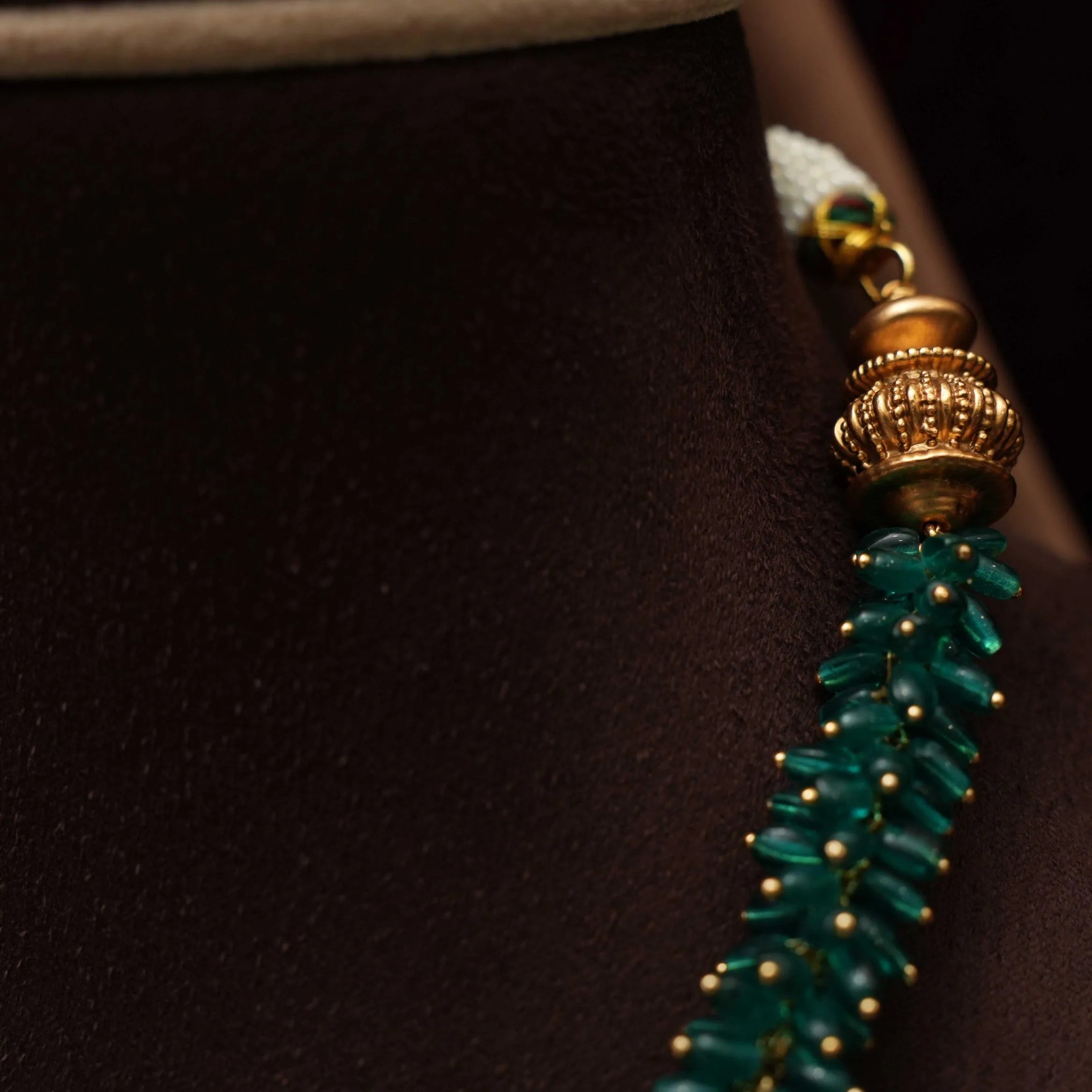 Onella Beaded Necklace - Green