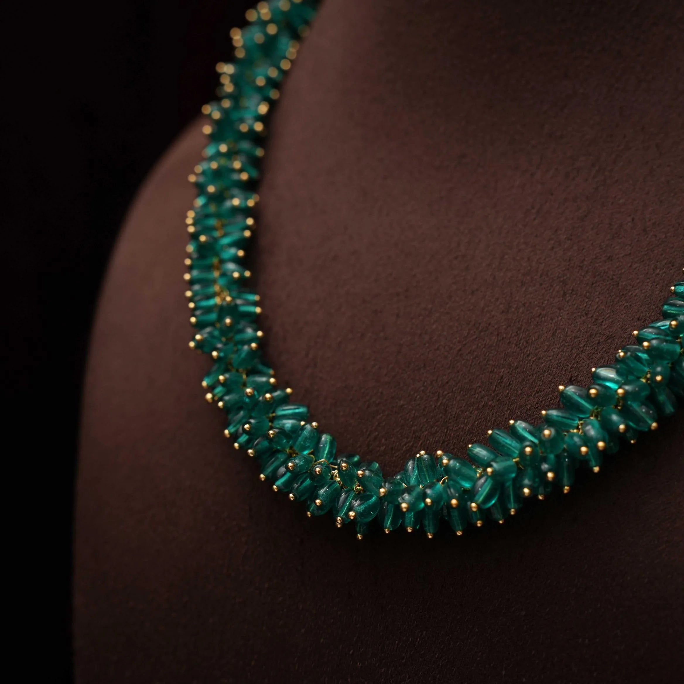 Onella Beaded Necklace - Green