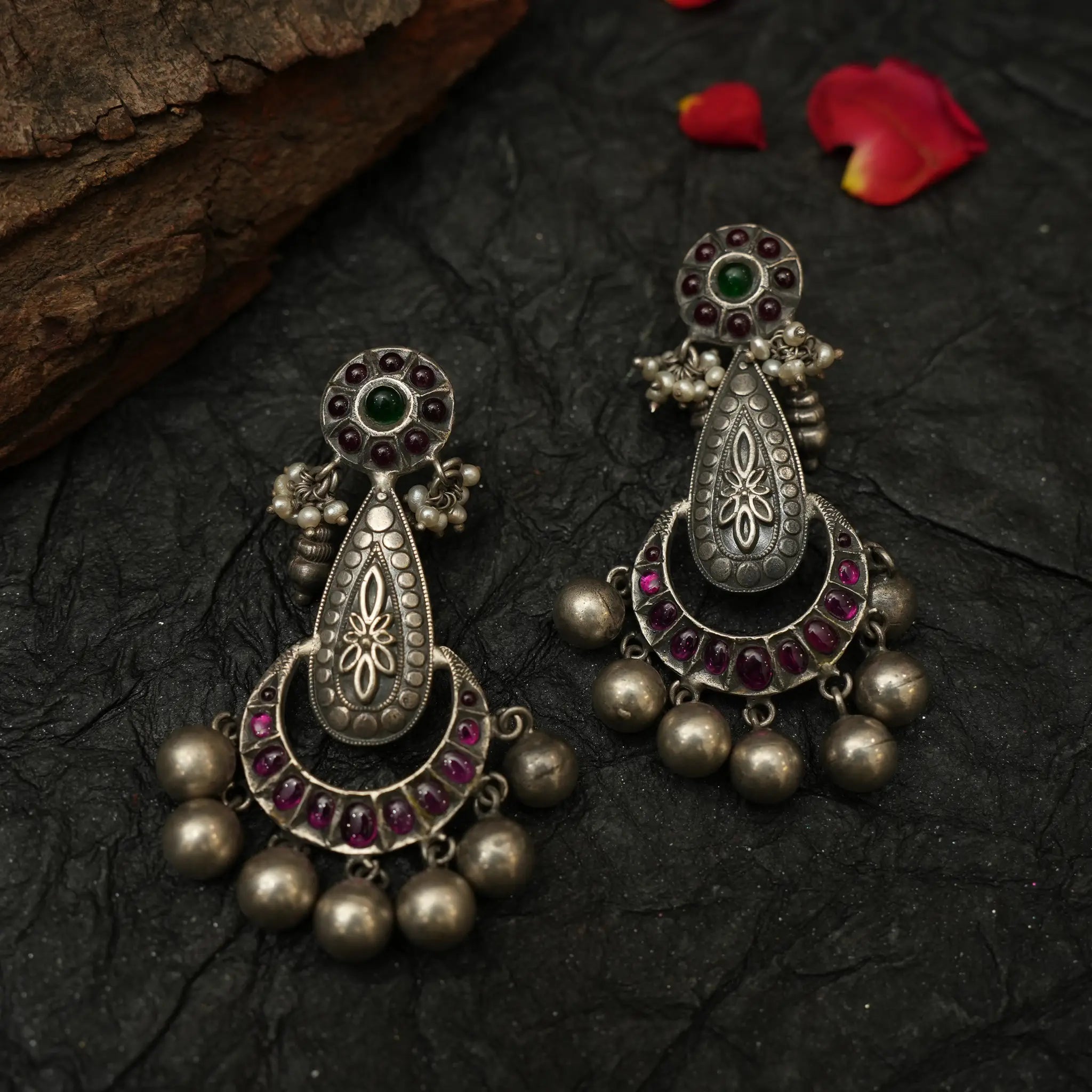 Oxidised Silver Earrings