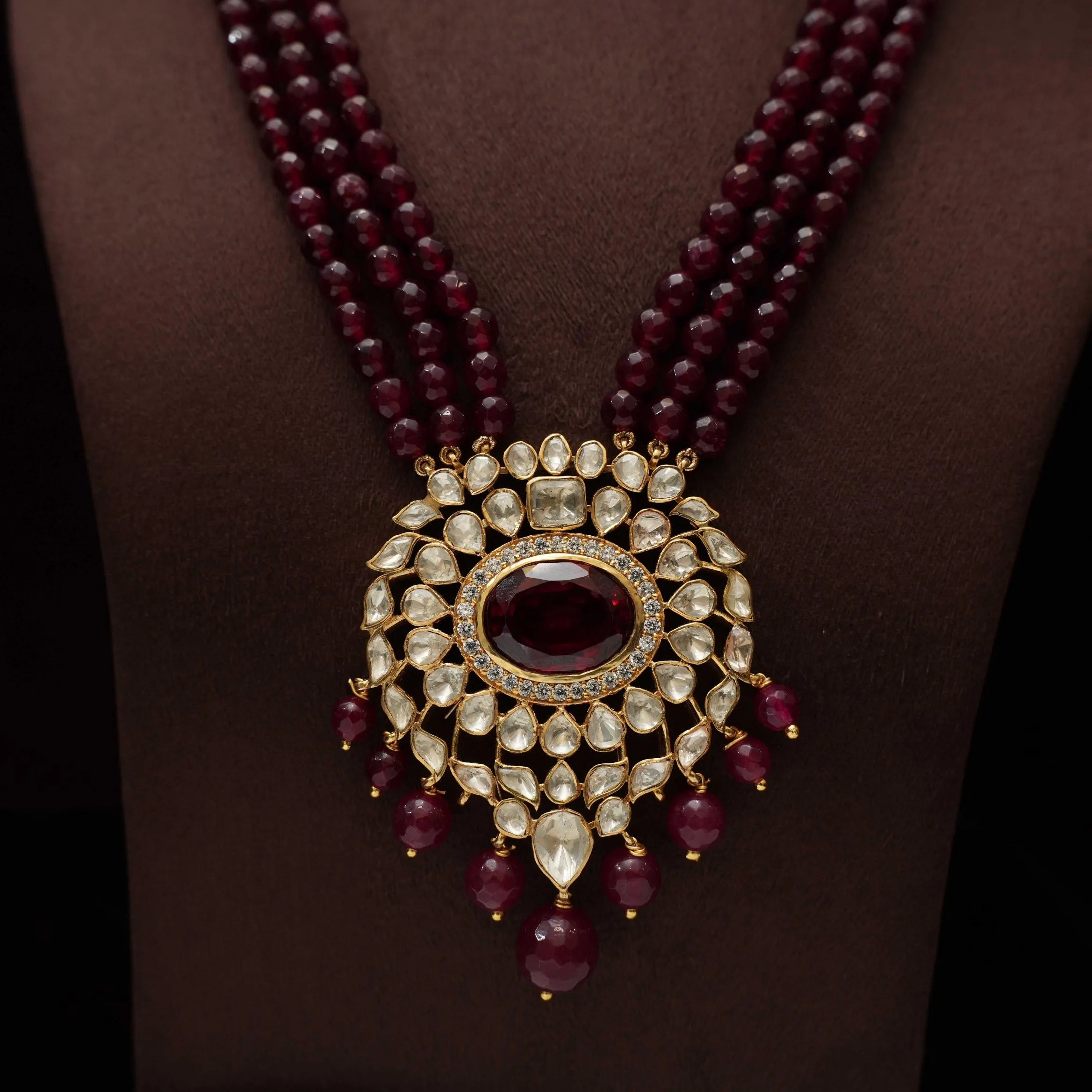 Pakhi Kundan Beaded Necklace