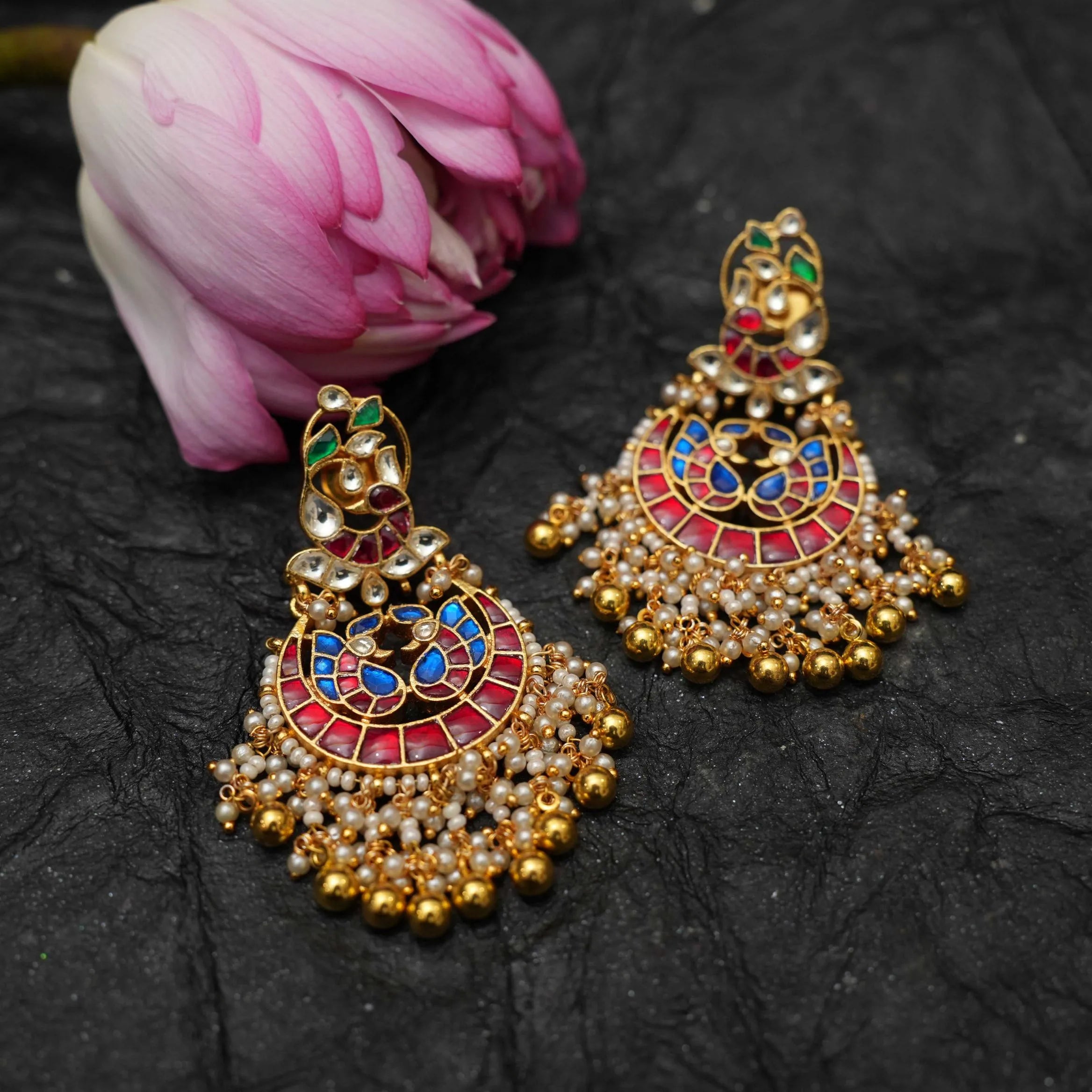 Pamela Polki Chandbali Earrings