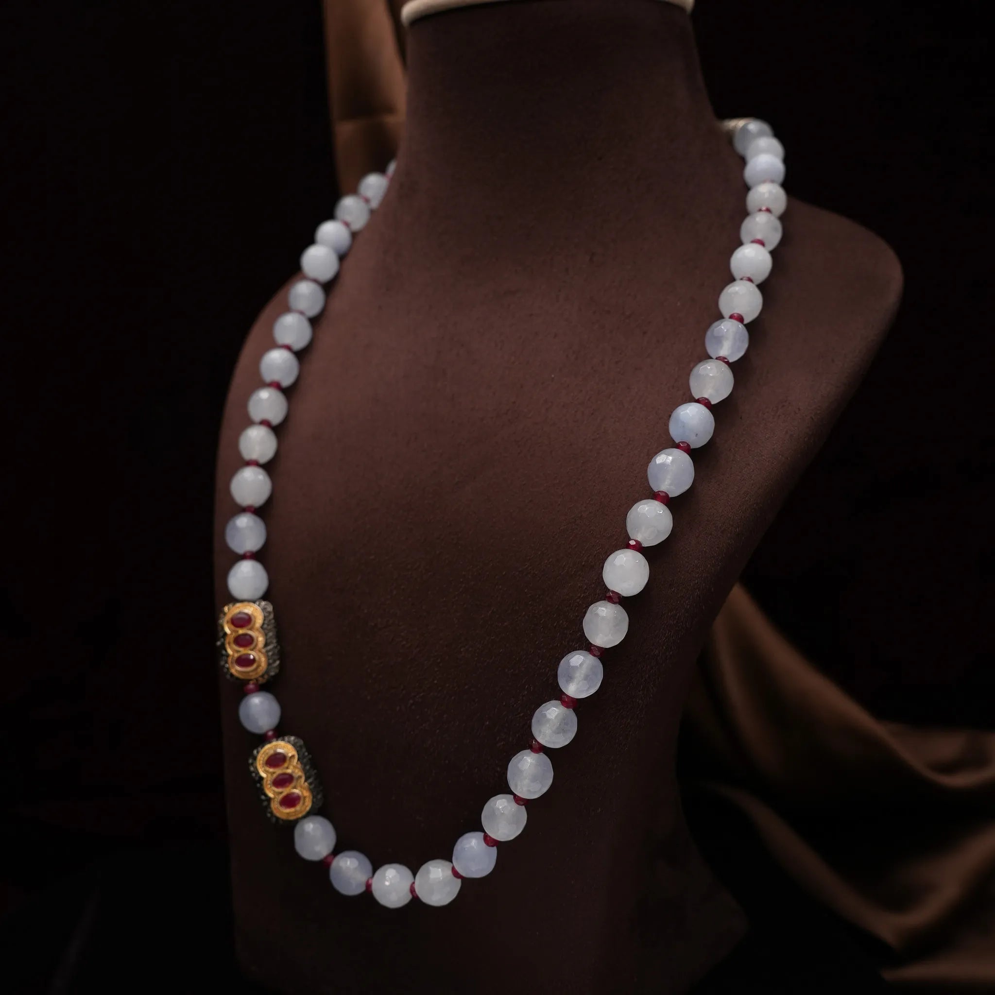 Patira Beaded Necklace - Ice Blue