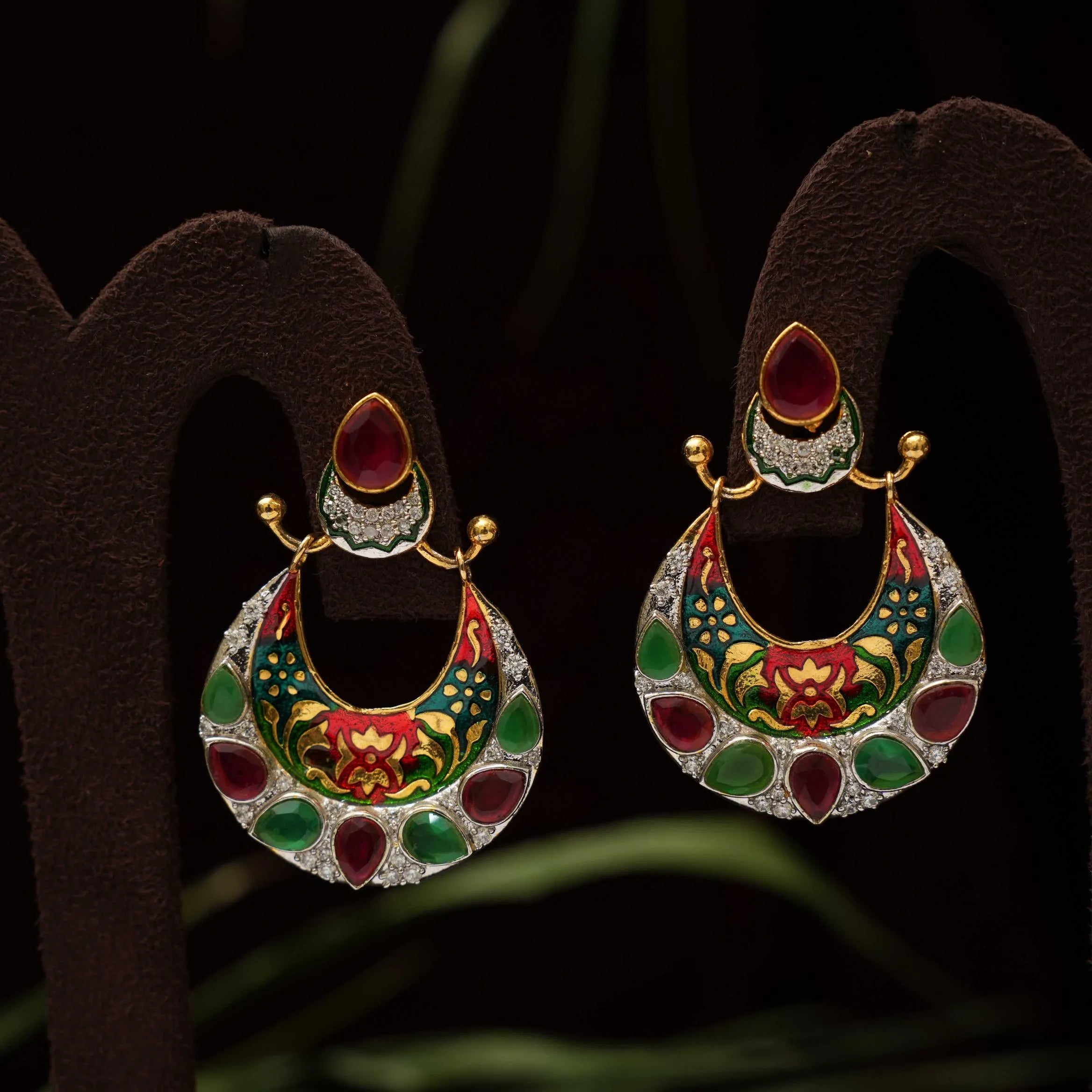 Pooja Enamel Earrings