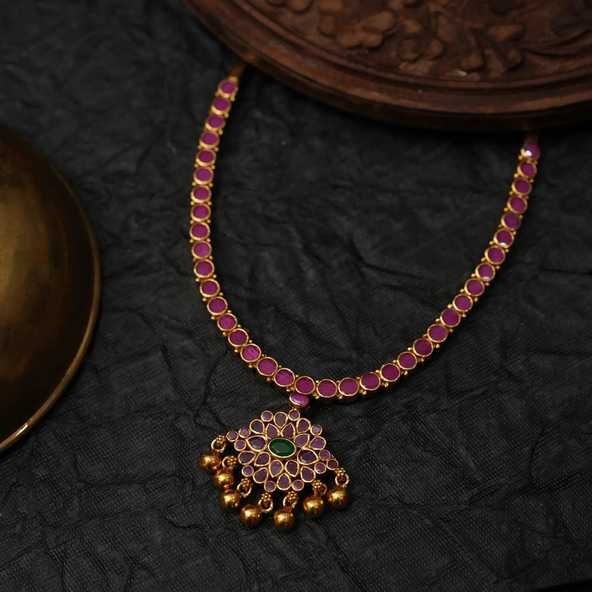 Prajina Silver Reversible Necklace