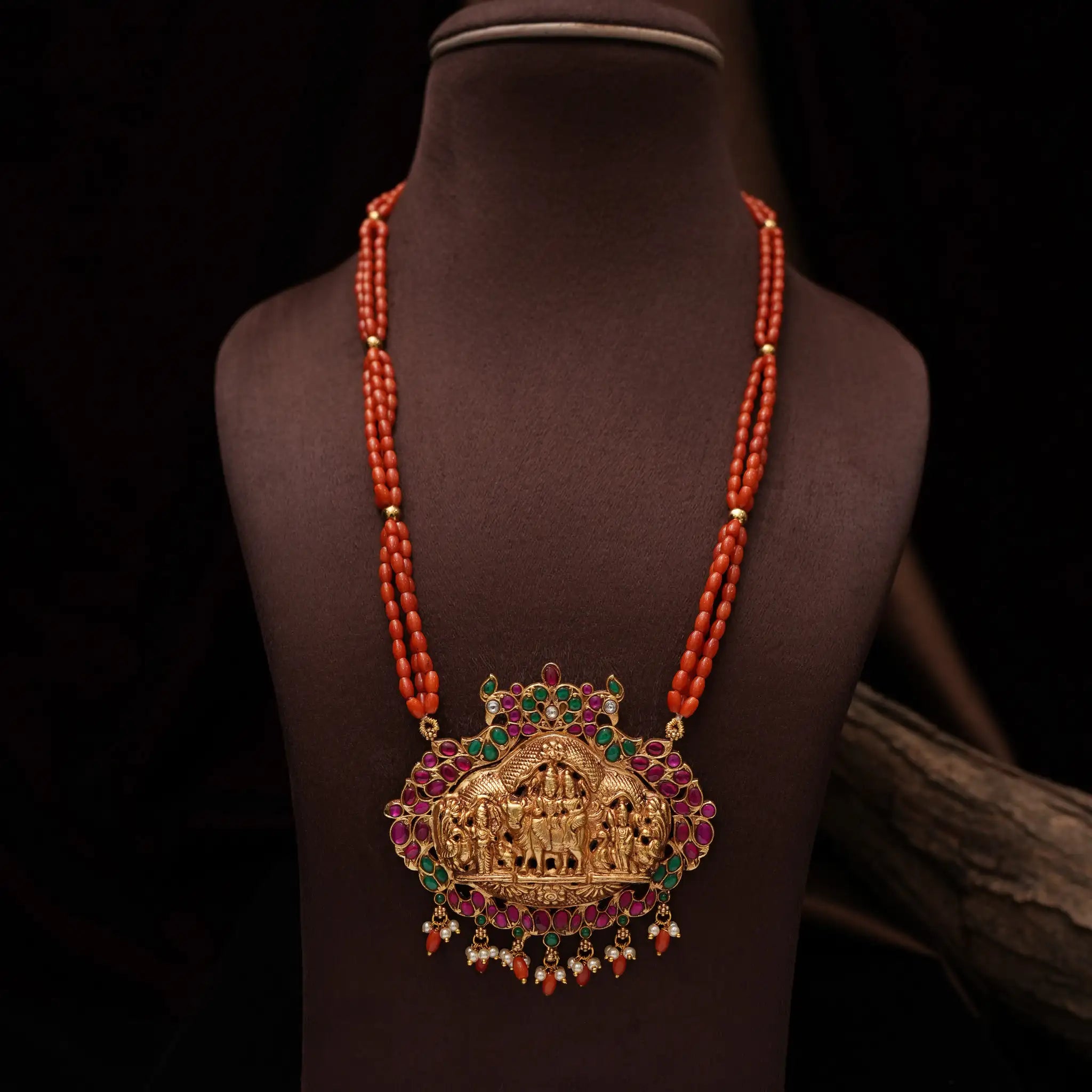 Pranati Beaded Coral Necklace