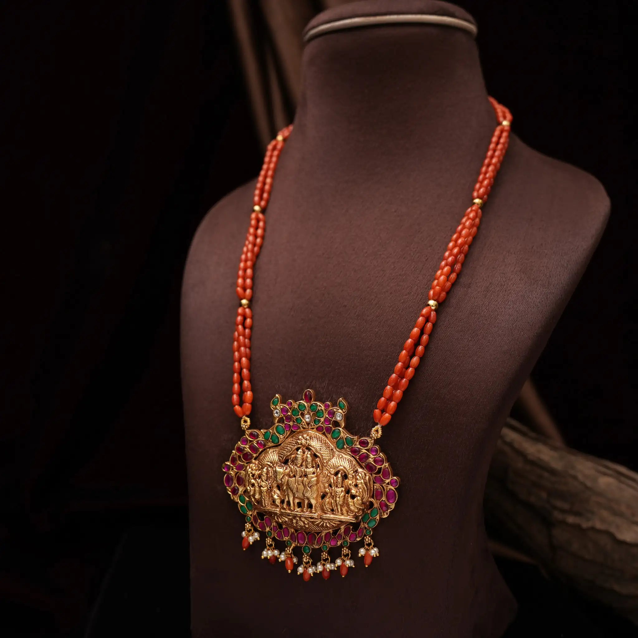 Pranati Beaded Coral Necklace