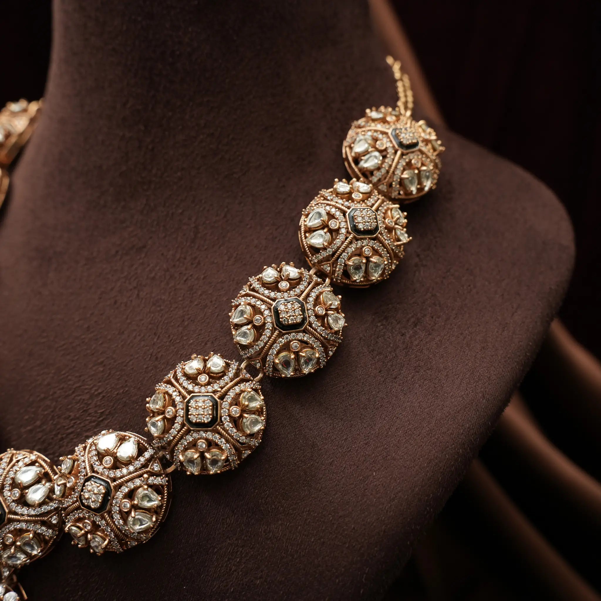 Pranjali Victorian Polki Necklace - Ruby