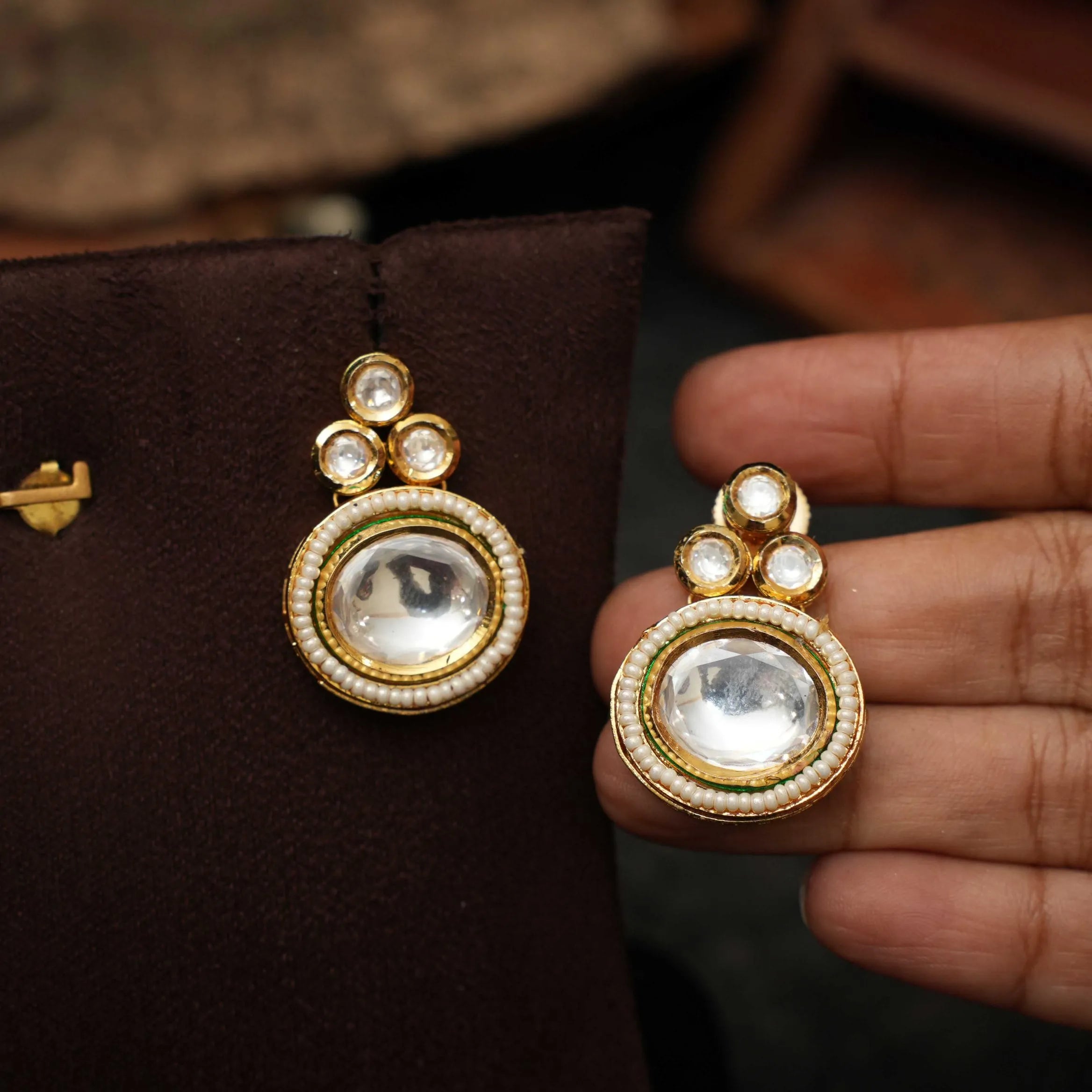 Pratim Kundan Ear Stud
