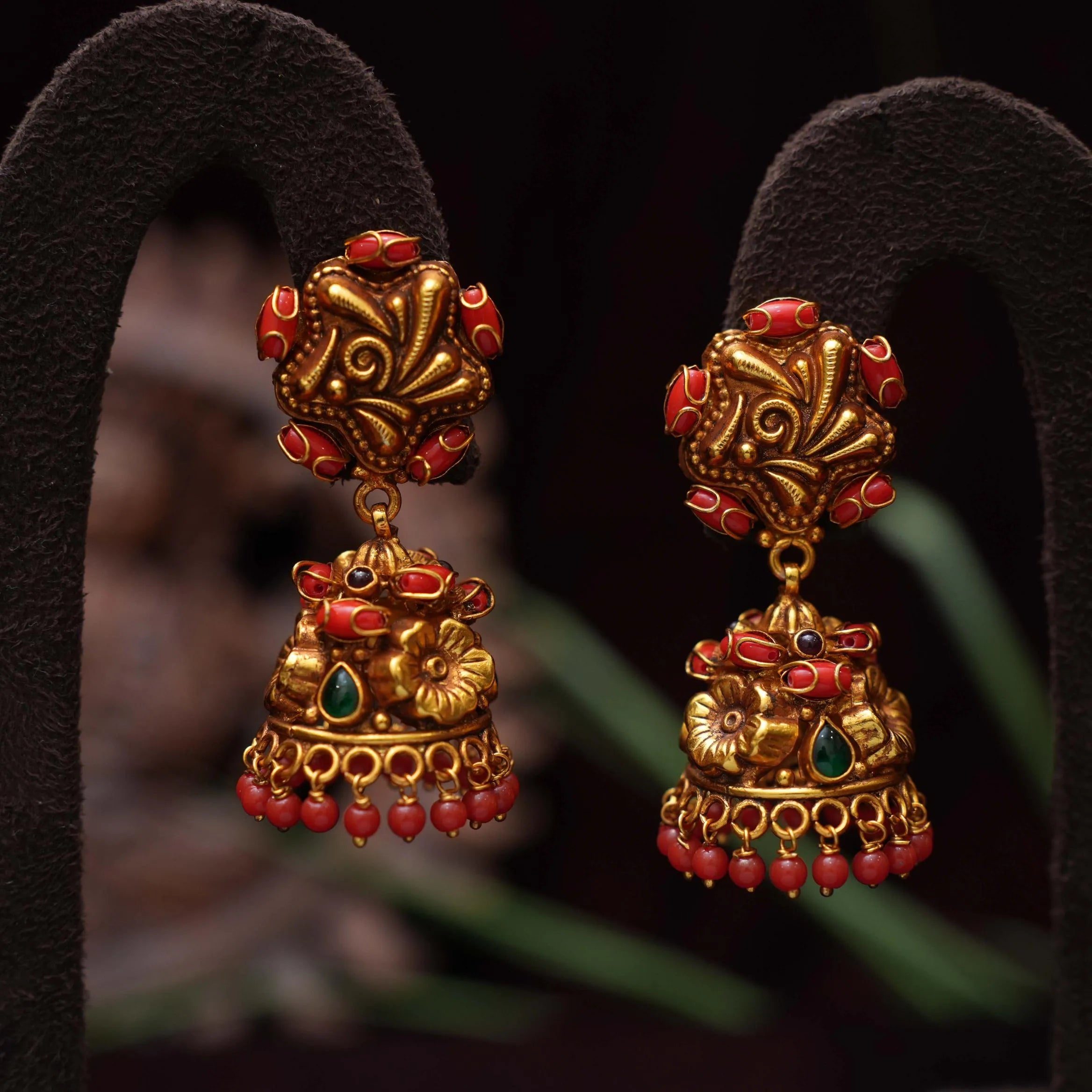 Preksha Silver Jhumka Earrings