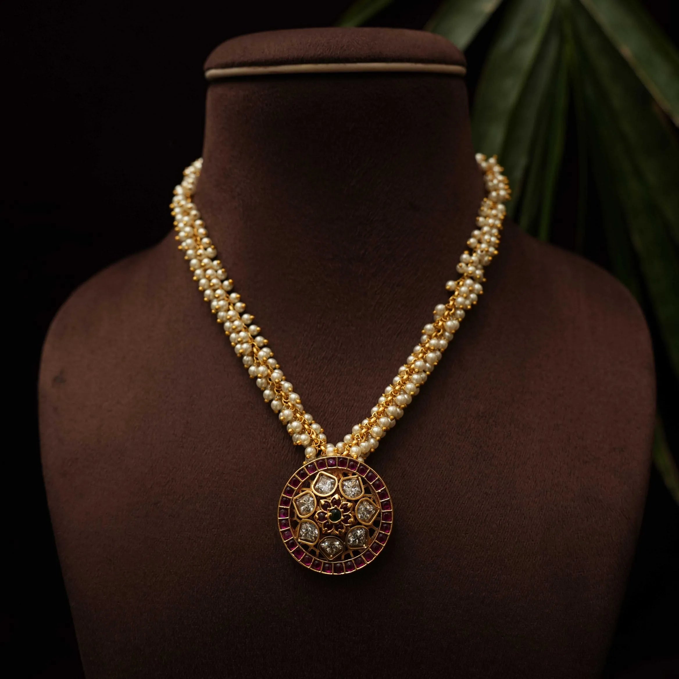 Pritvi Antique Necklace - Floral