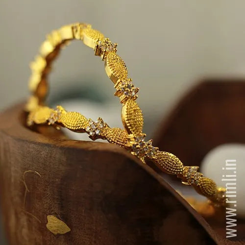 Traditional Bangle with White Stone