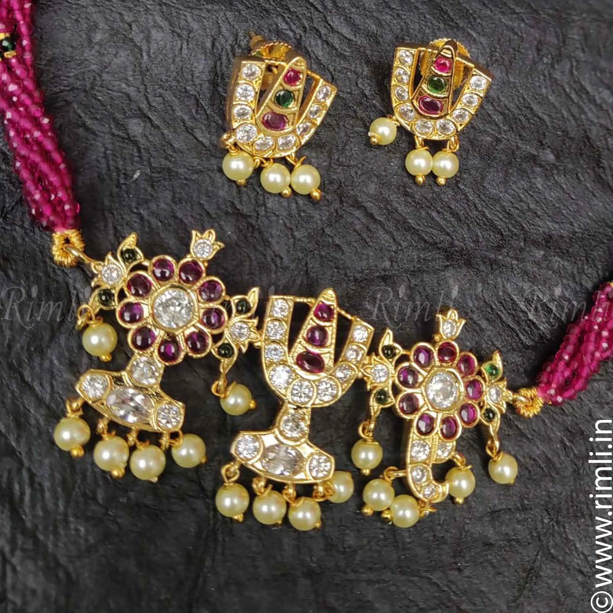 Hetal Traditional Necklace - Pink
