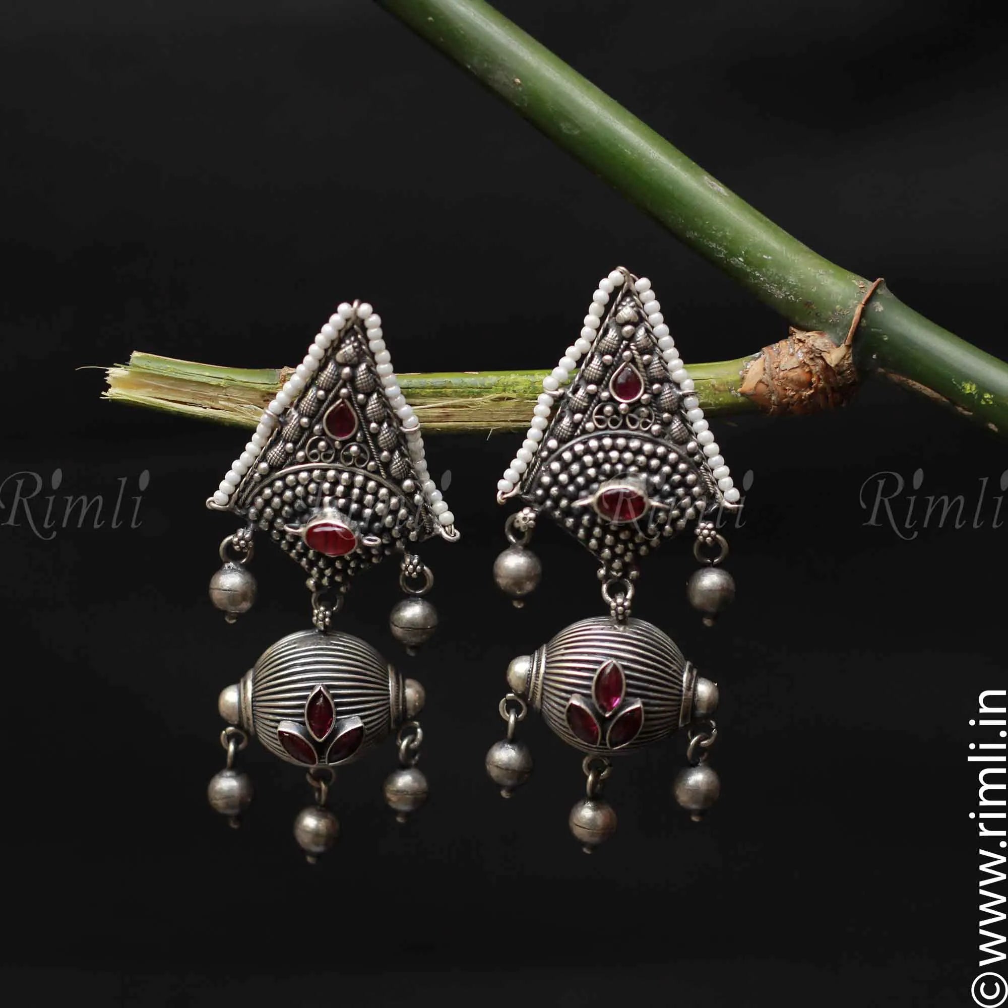 Ethnic Silver Earrings
