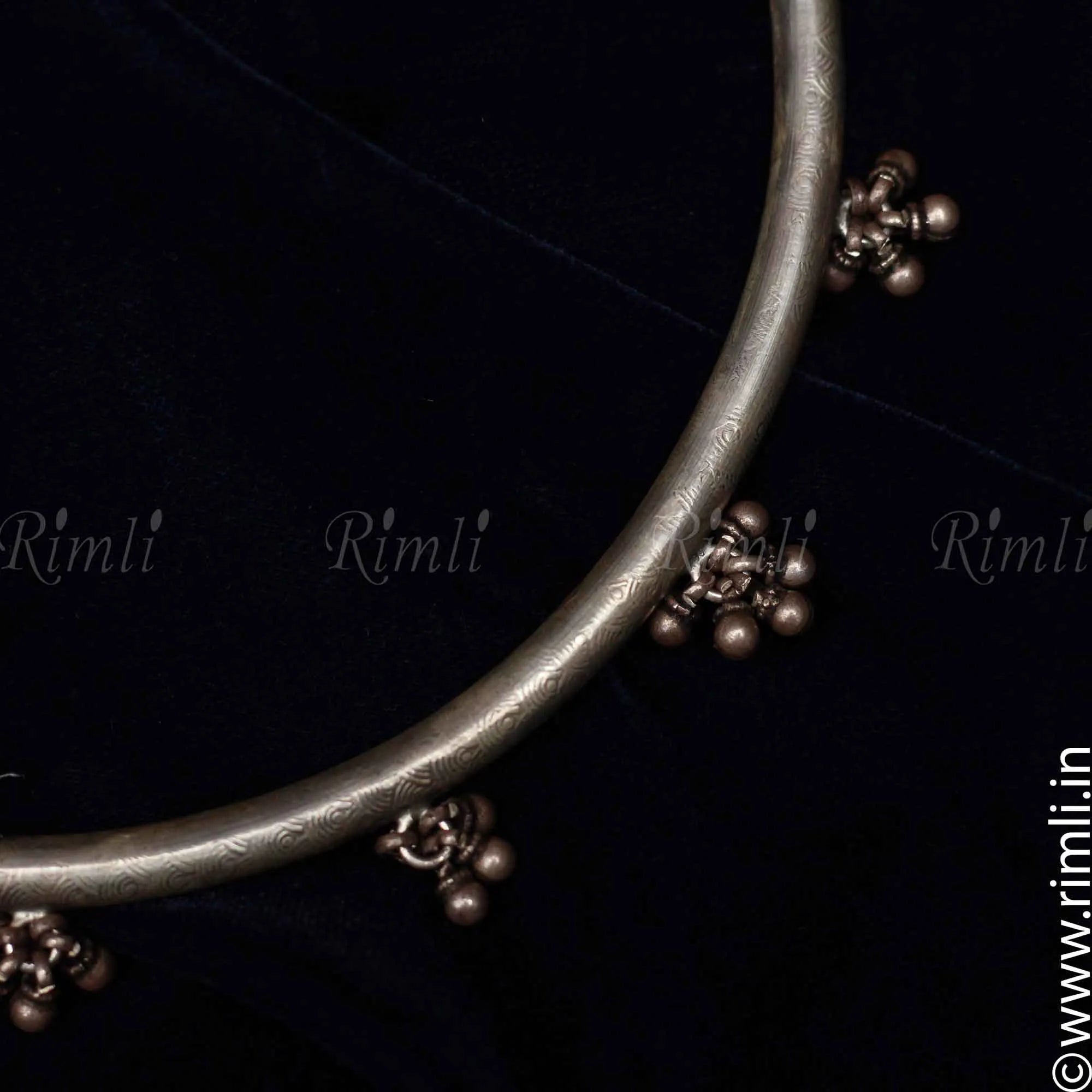Oxidised Silver Hasli Necklace