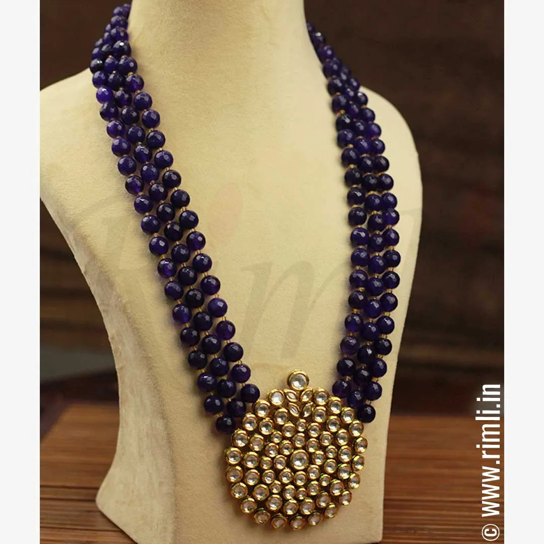 Triple Layer Purple Necklace