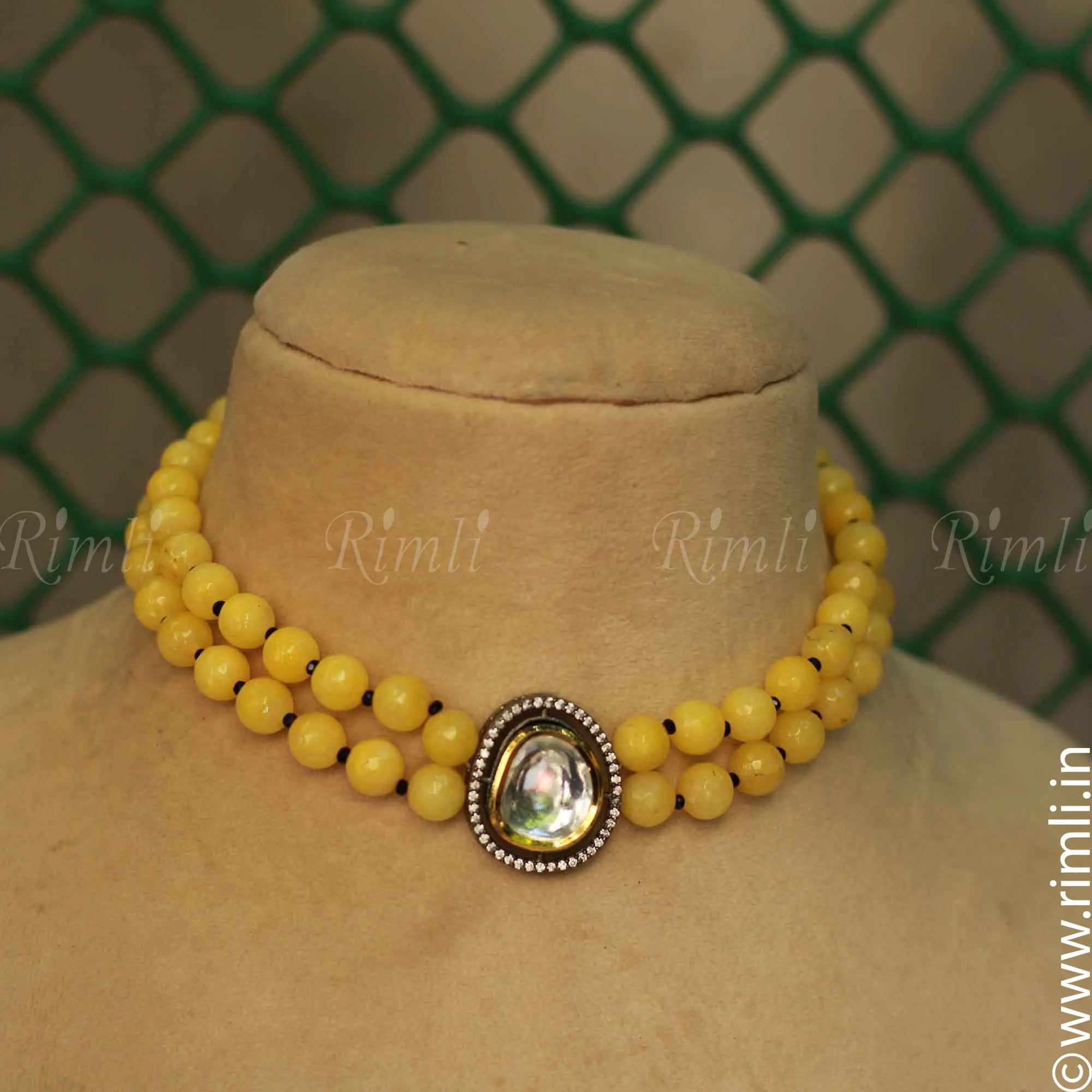 Warm Yellow Choker - Rimli Boutique