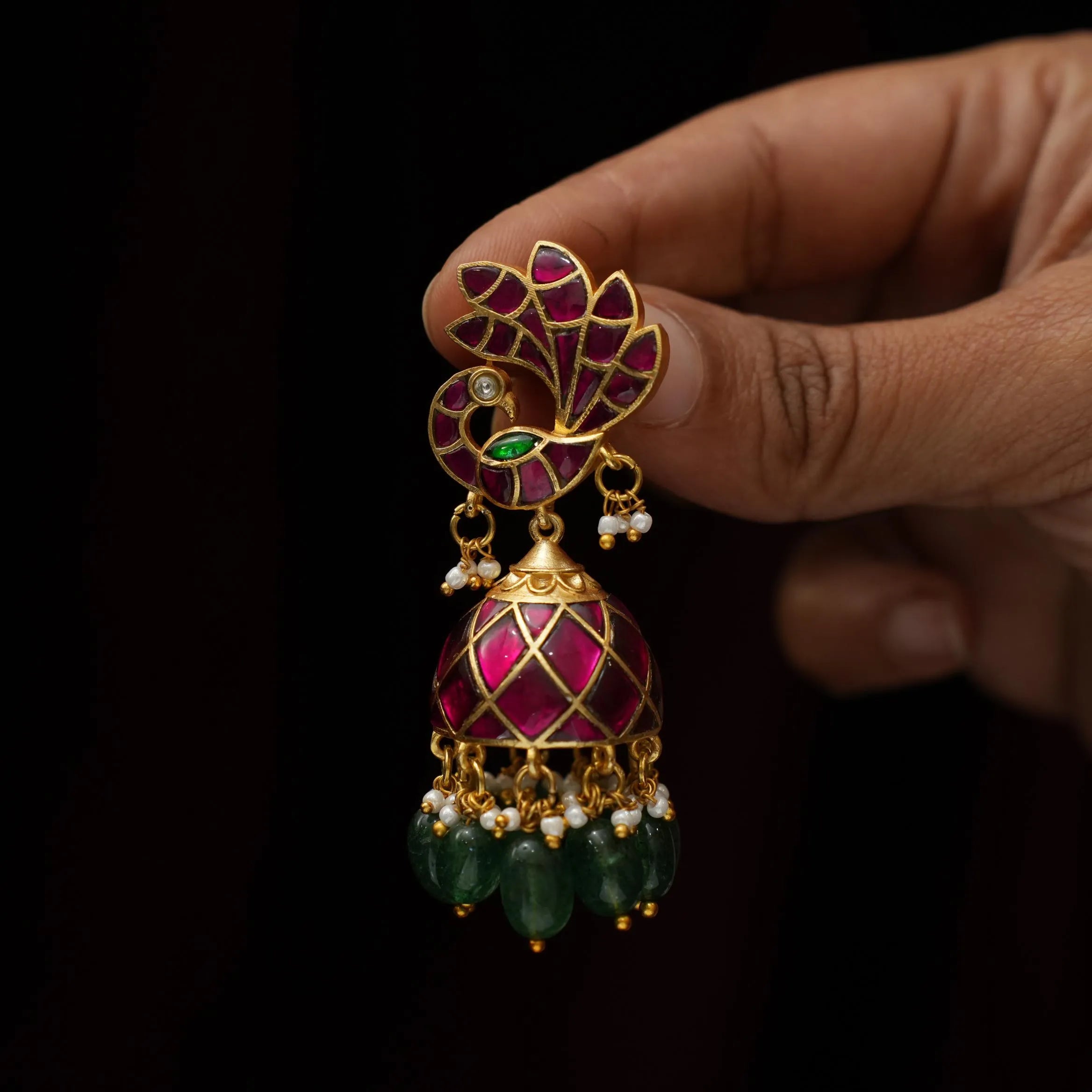 Raaya Polki Jhumka Earrings