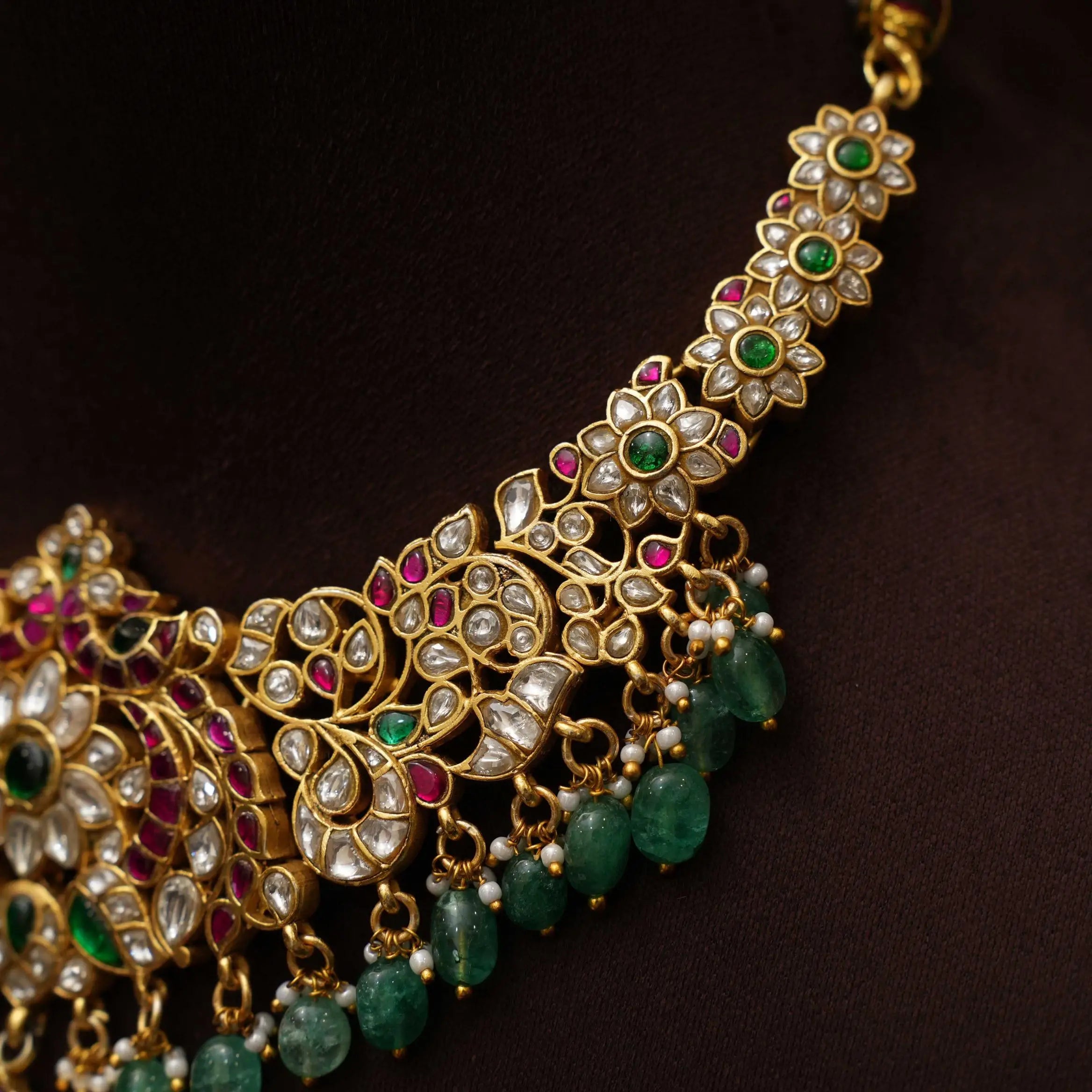 Rachana Polki Necklace - White
