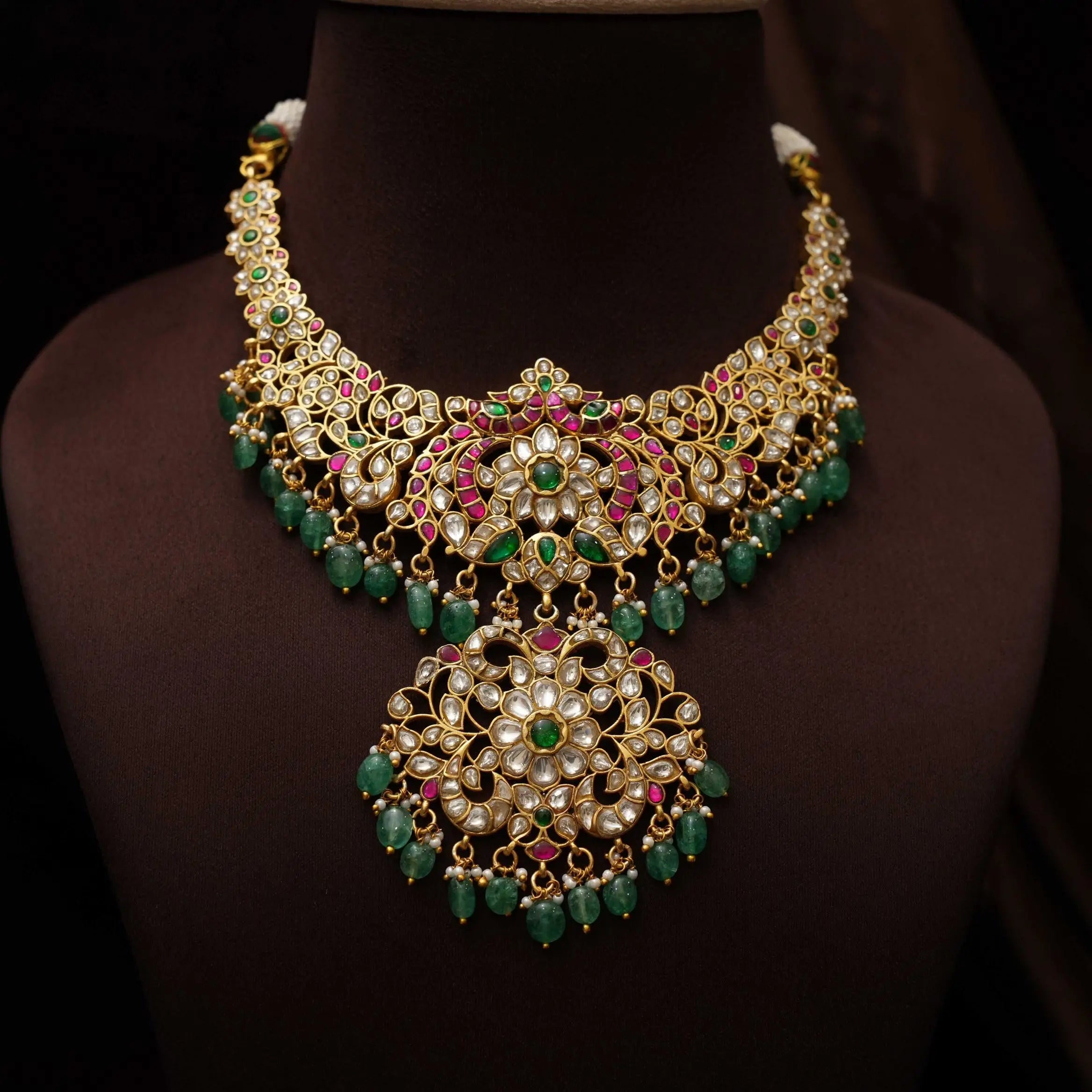Rachana Polki Necklace - White
