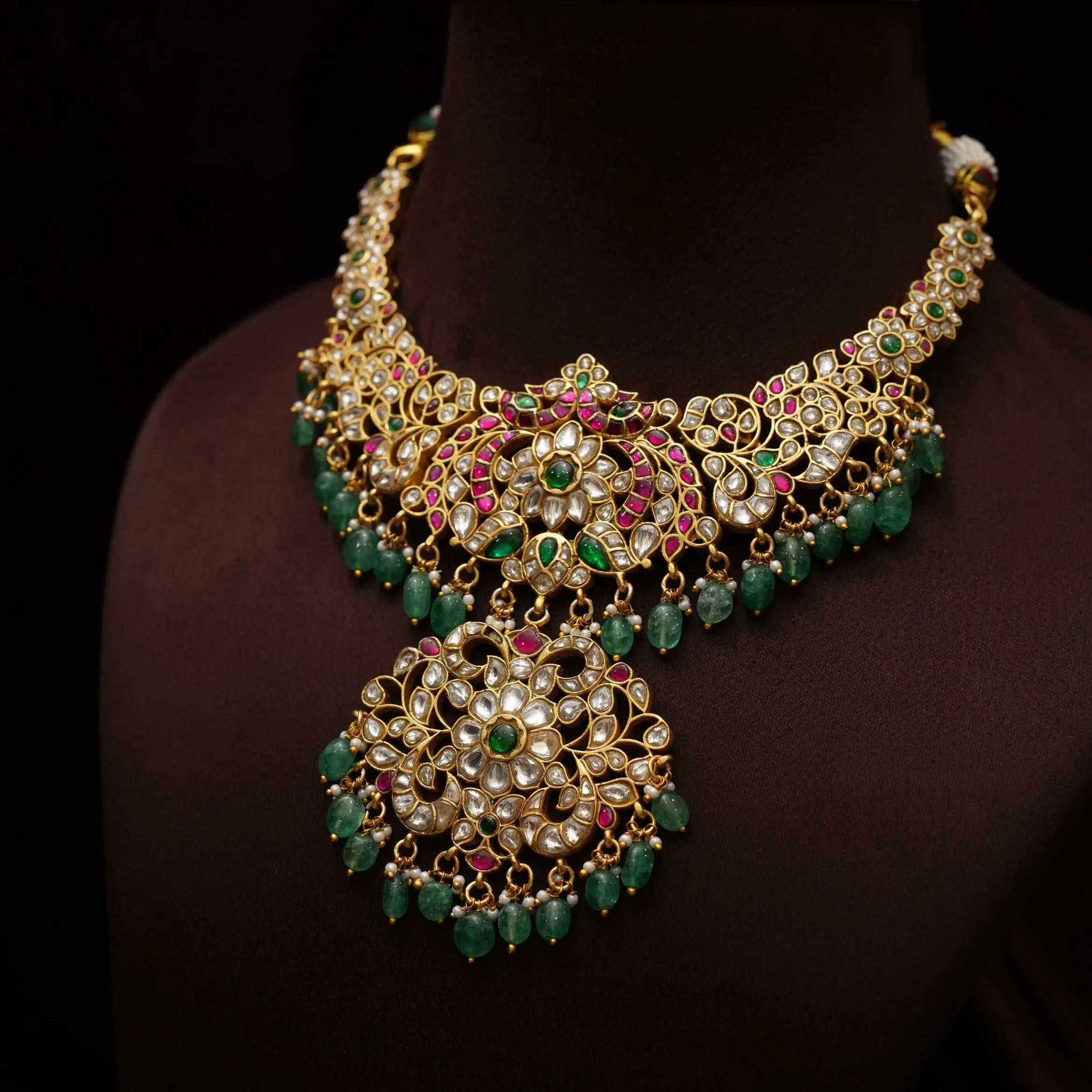 Rachana Polki Necklace - White
