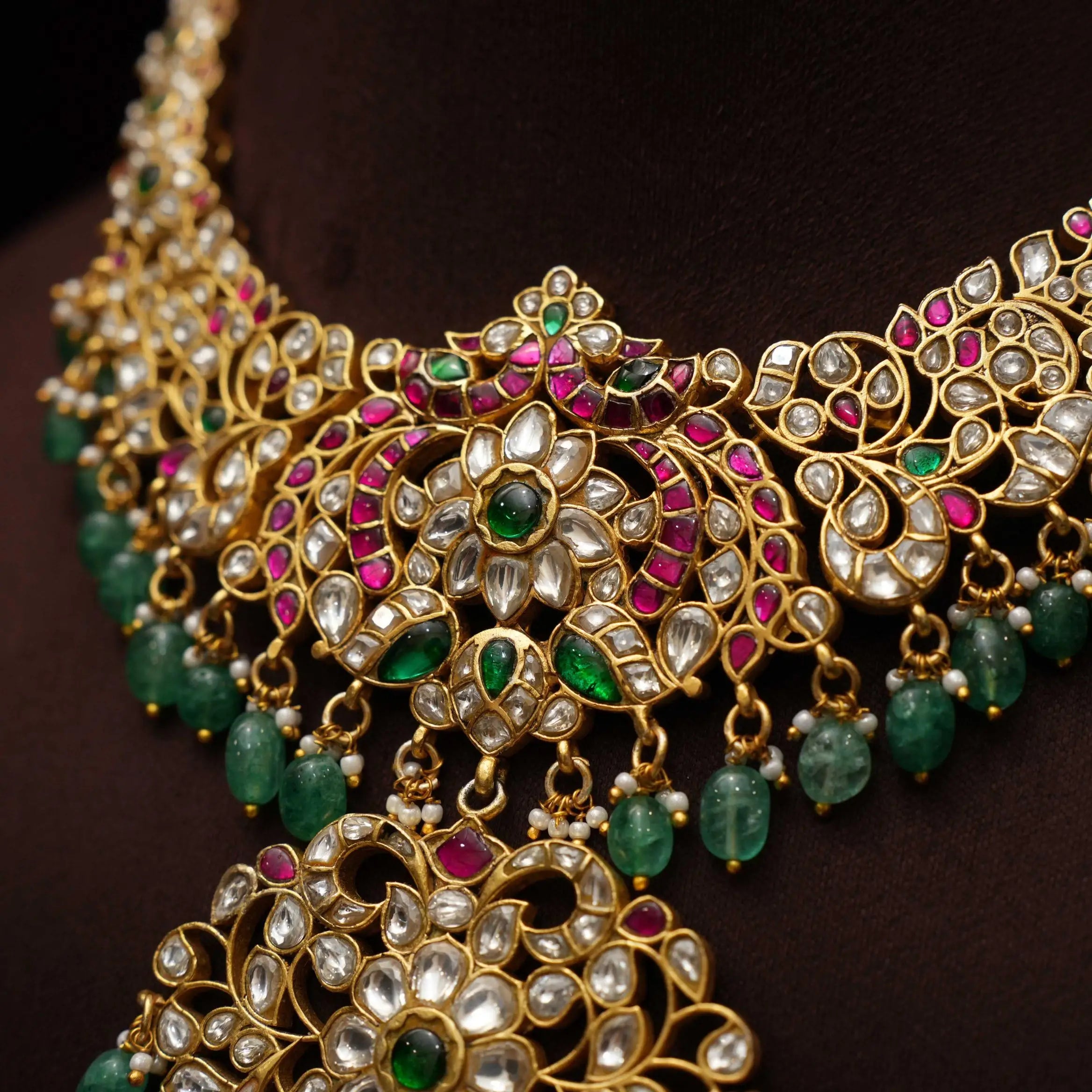 Rachana Polki Necklace - White