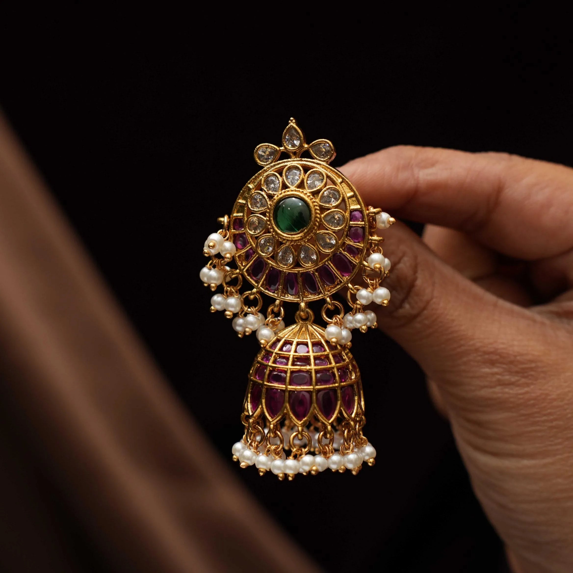 Rachita Antique Jhumka Earrings