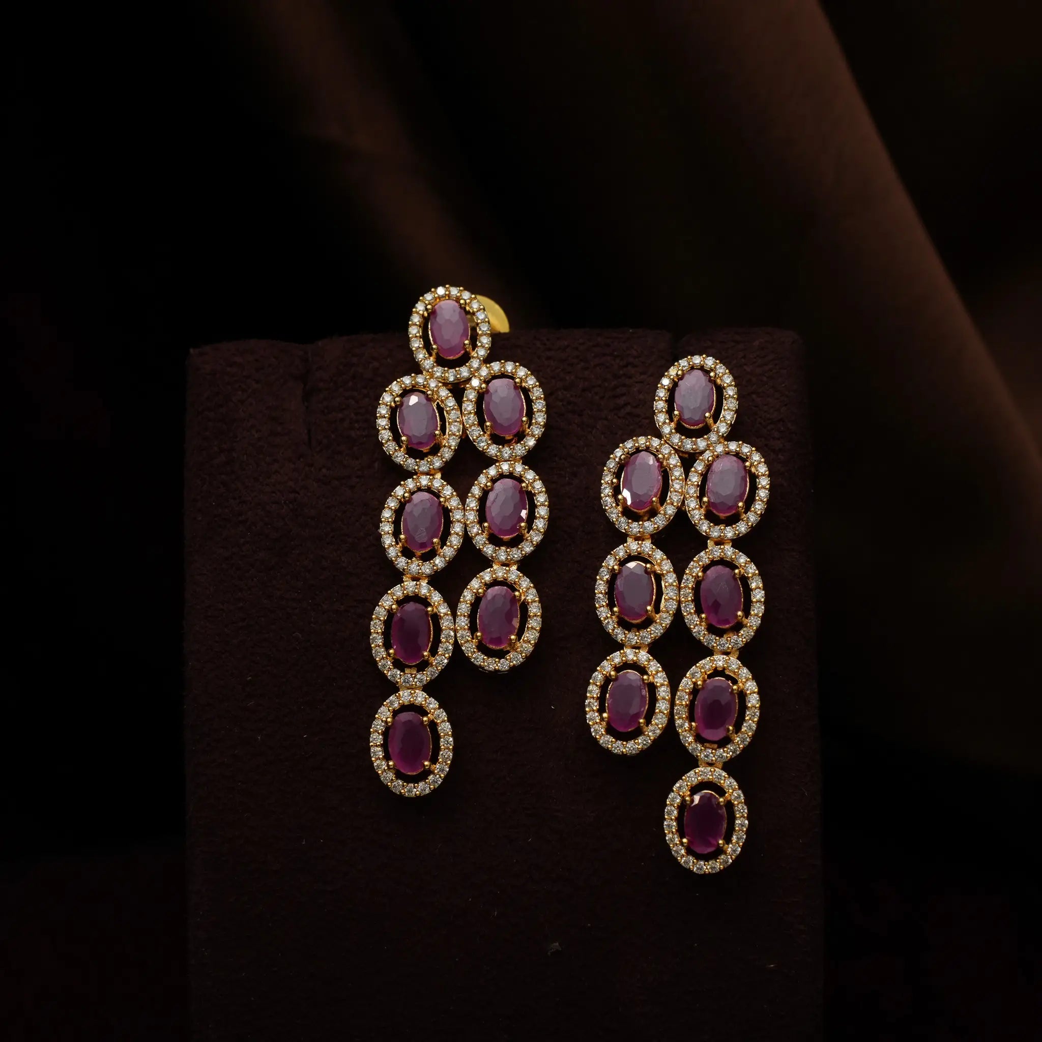 Radha Zircon Necklace - Ruby