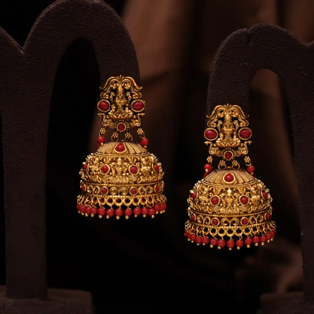 Radhira Antique Jhumka Earrings
