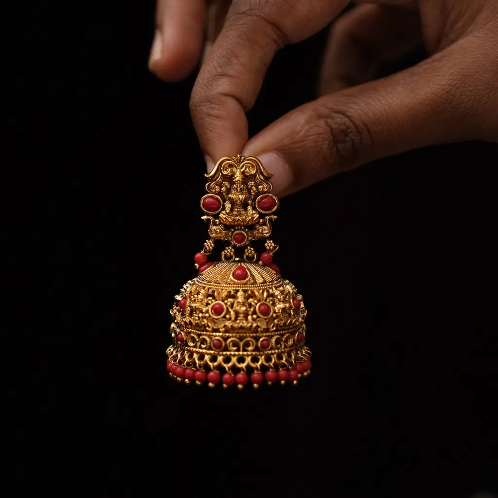 Radhira Antique Jhumka Earrings
