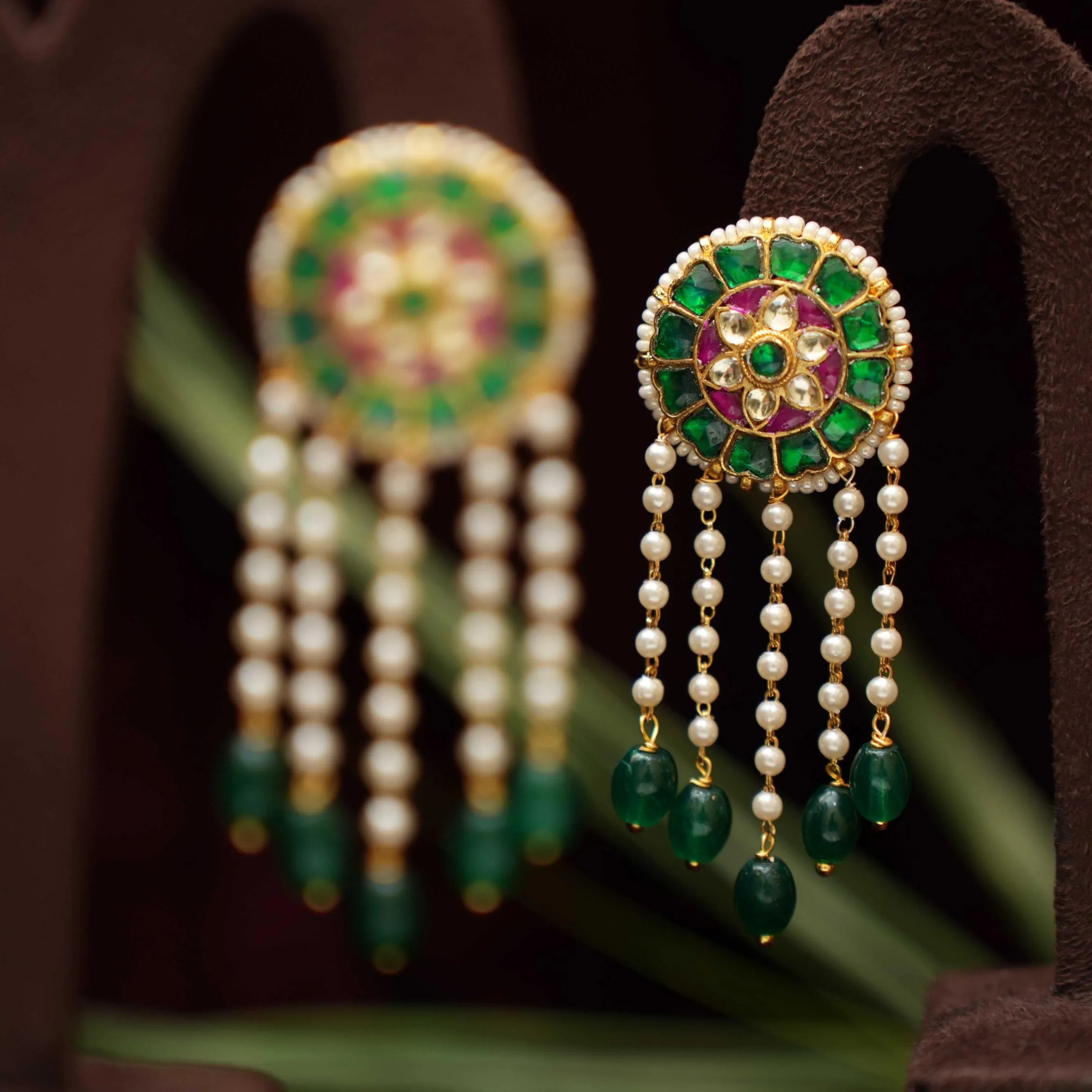 Rahat Polki Tassel Earrings - Rimli Boutique